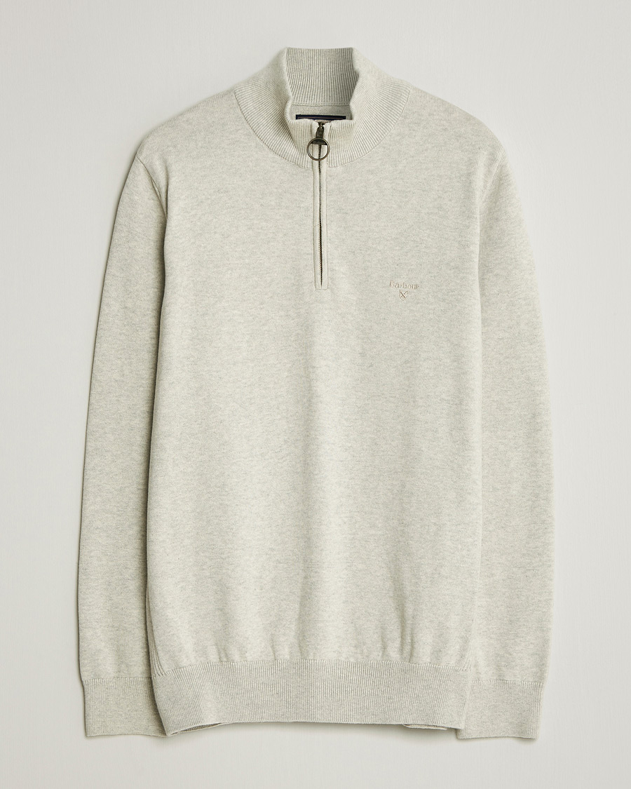 Mies | Puserot | Barbour Lifestyle | Cotton Half Zip Neutral