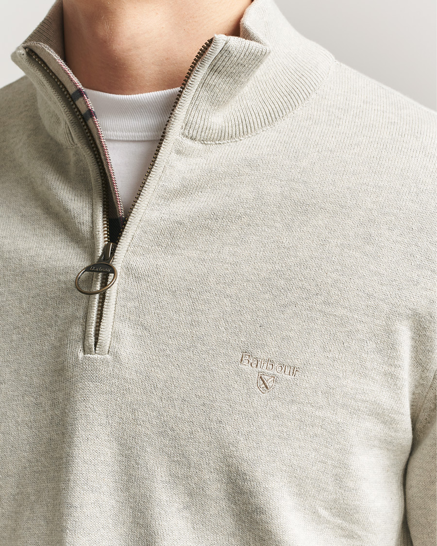 Mies | Puserot | Barbour Lifestyle | Cotton Half Zip Neutral