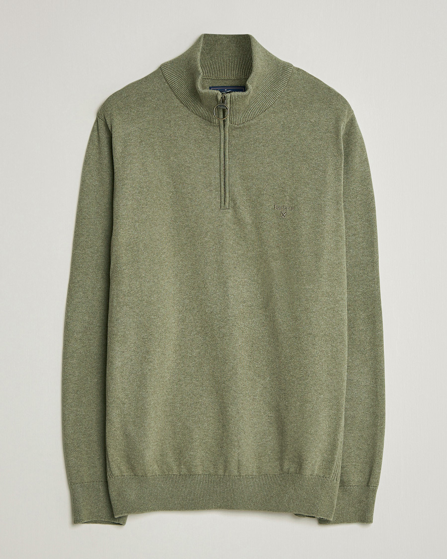 Mies | Puserot | Barbour Lifestyle | Cotton Half Zip Smokey Olive