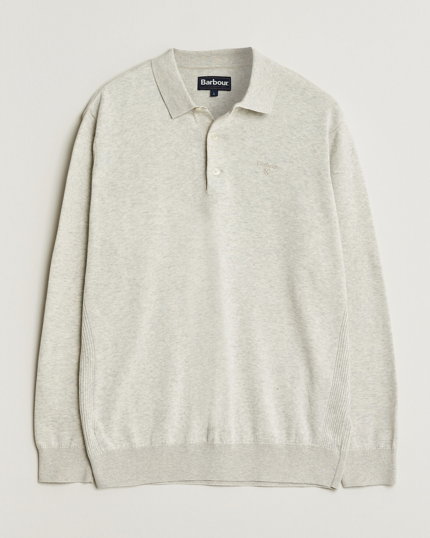 Mies | Puserot | Barbour Lifestyle | Pima Cotton Knitted Polo Neutral