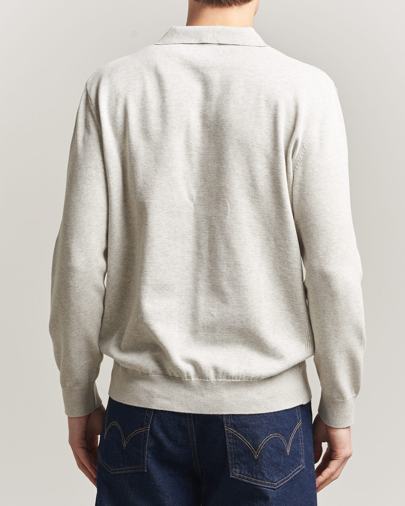 Mies | Puserot | Barbour Lifestyle | Pima Cotton Knitted Polo Neutral