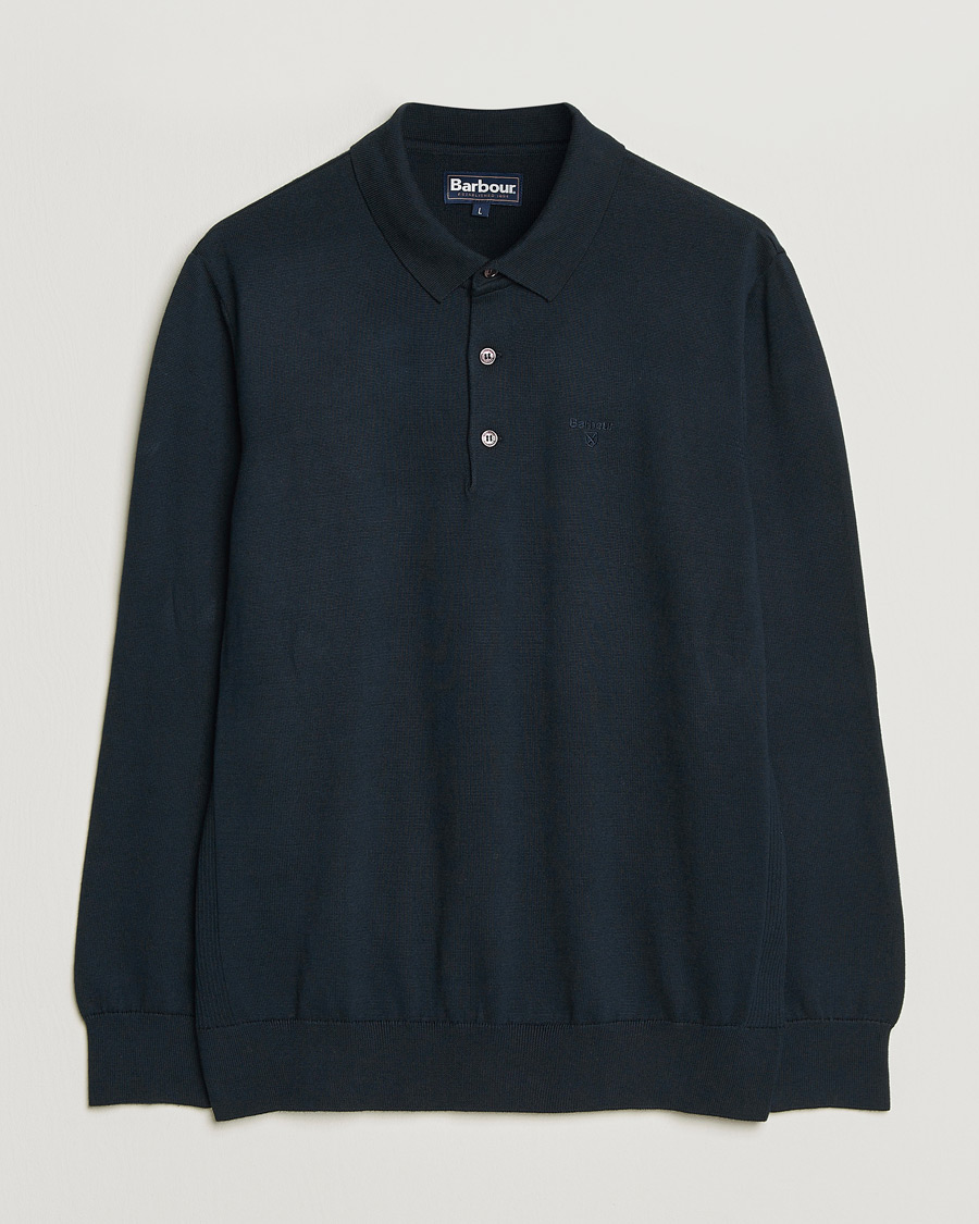 Mies | Puserot | Barbour Lifestyle | Pima Cotton Knitted Polo Navy