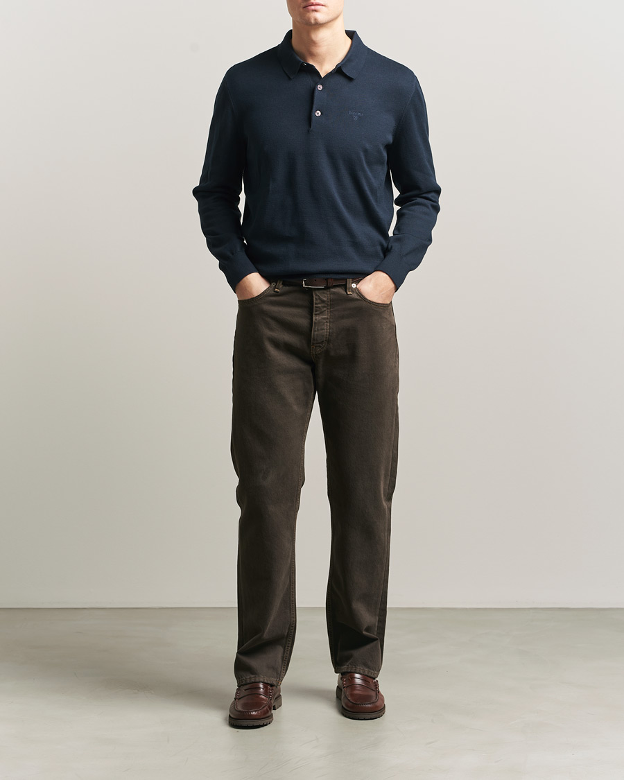 Mies | Puserot | Barbour Lifestyle | Pima Cotton Knitted Polo Navy