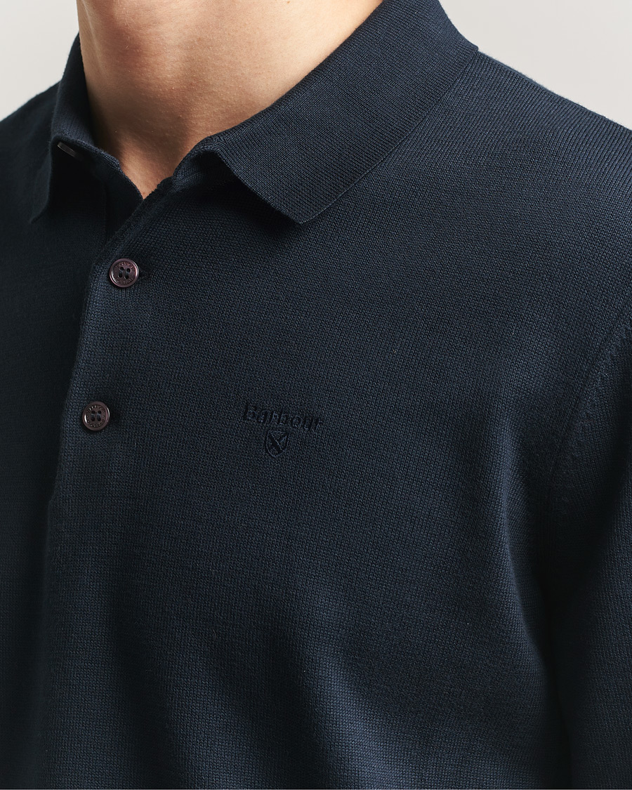 Mies | Puserot | Barbour Lifestyle | Pima Cotton Knitted Polo Navy