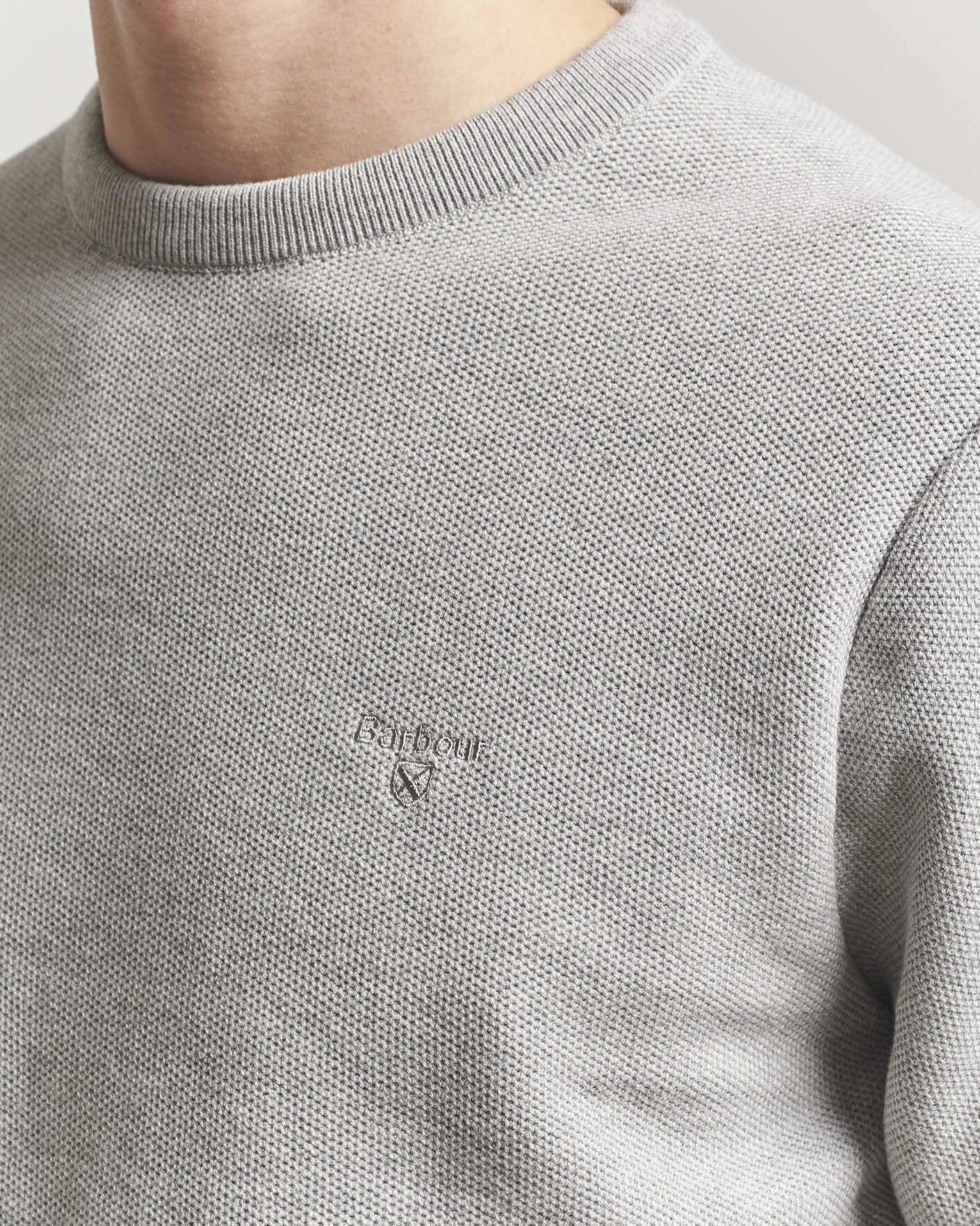 Mies | Puserot | Barbour Lifestyle | Honeycomb Crew Neck Grey Marl