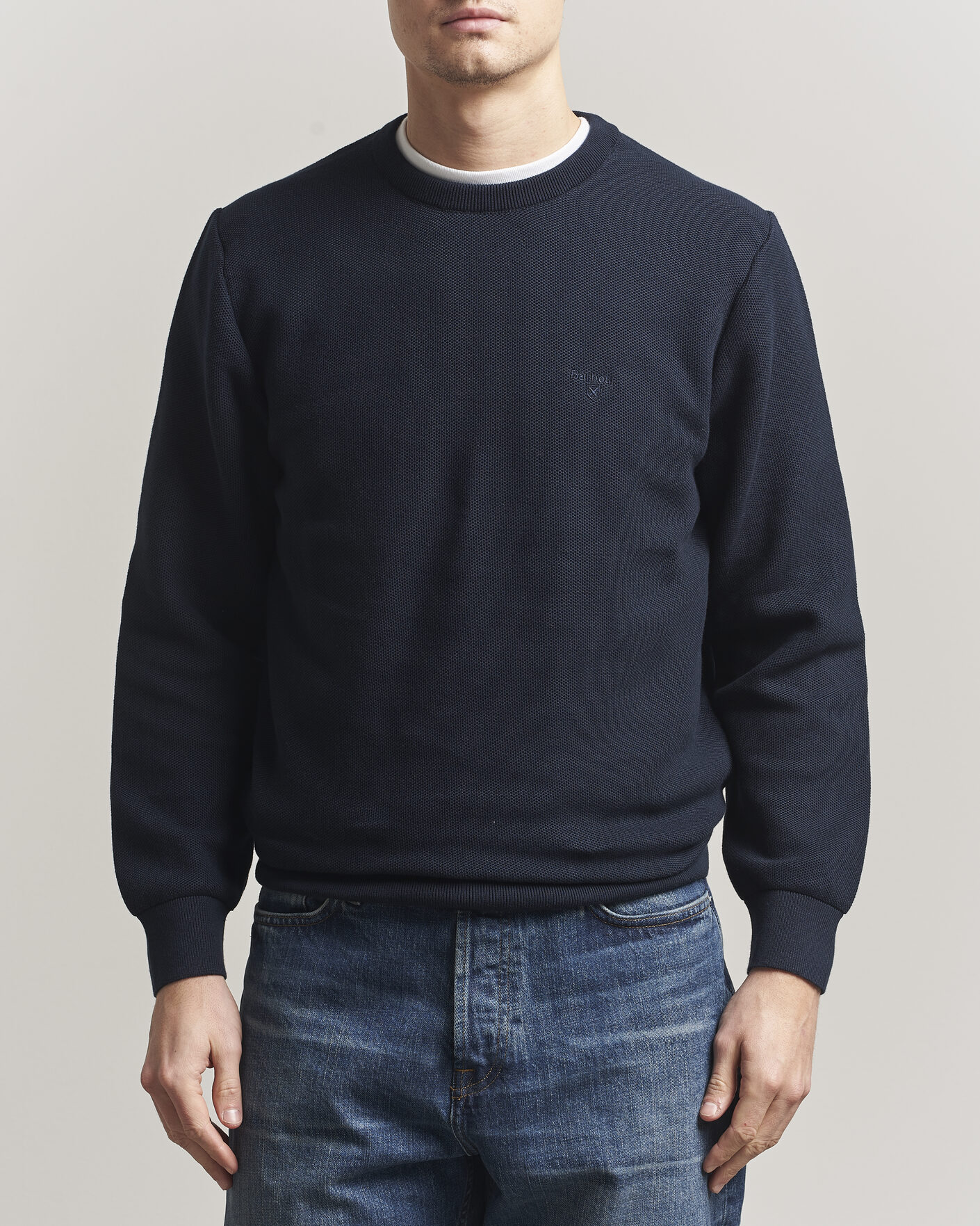 Mies | Puserot | Barbour Lifestyle | Honeycomb Crew Neck Navy