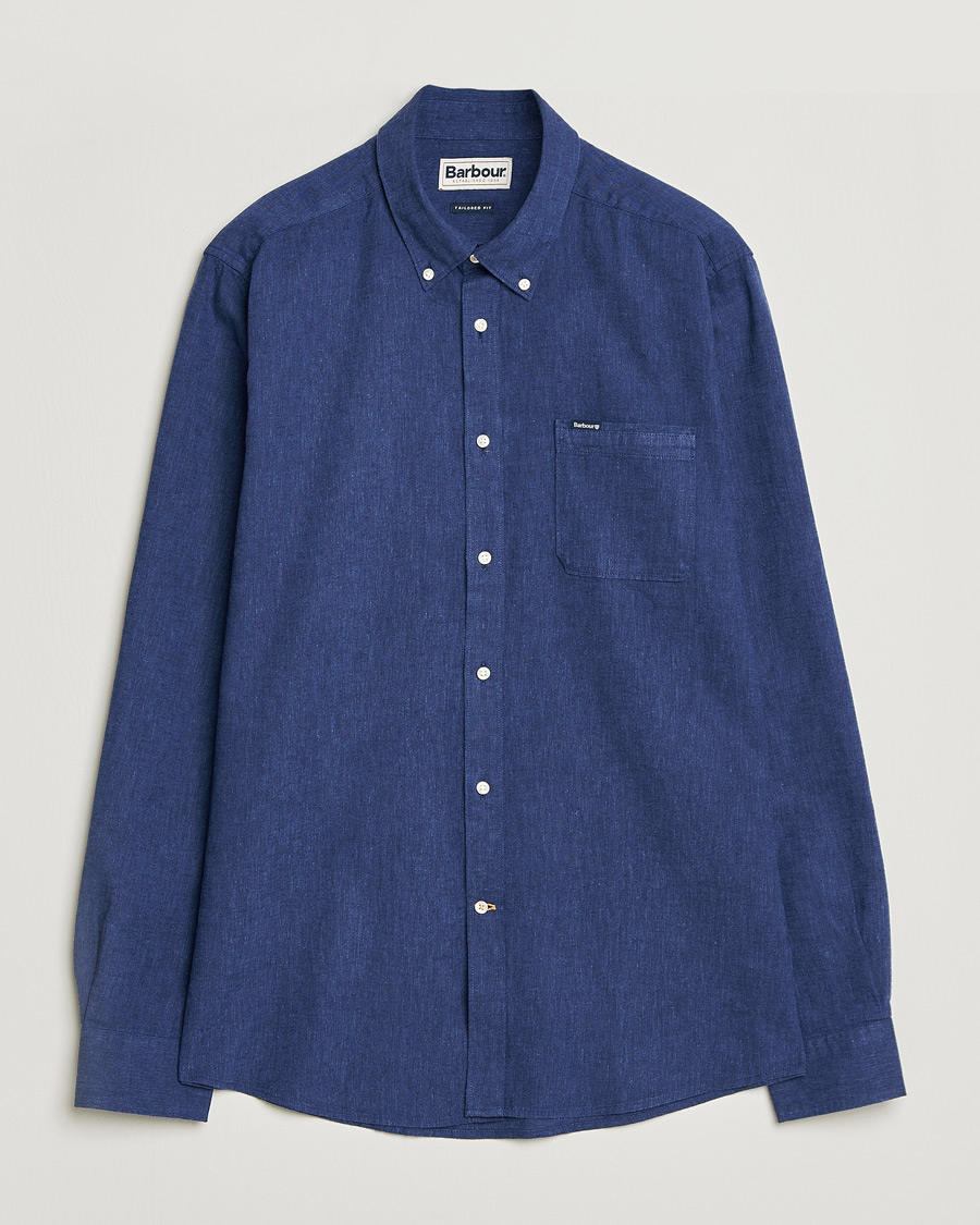 Mies | Kauluspaidat | Barbour Lifestyle | Nelson Linen/Cotton Shirt Indigo