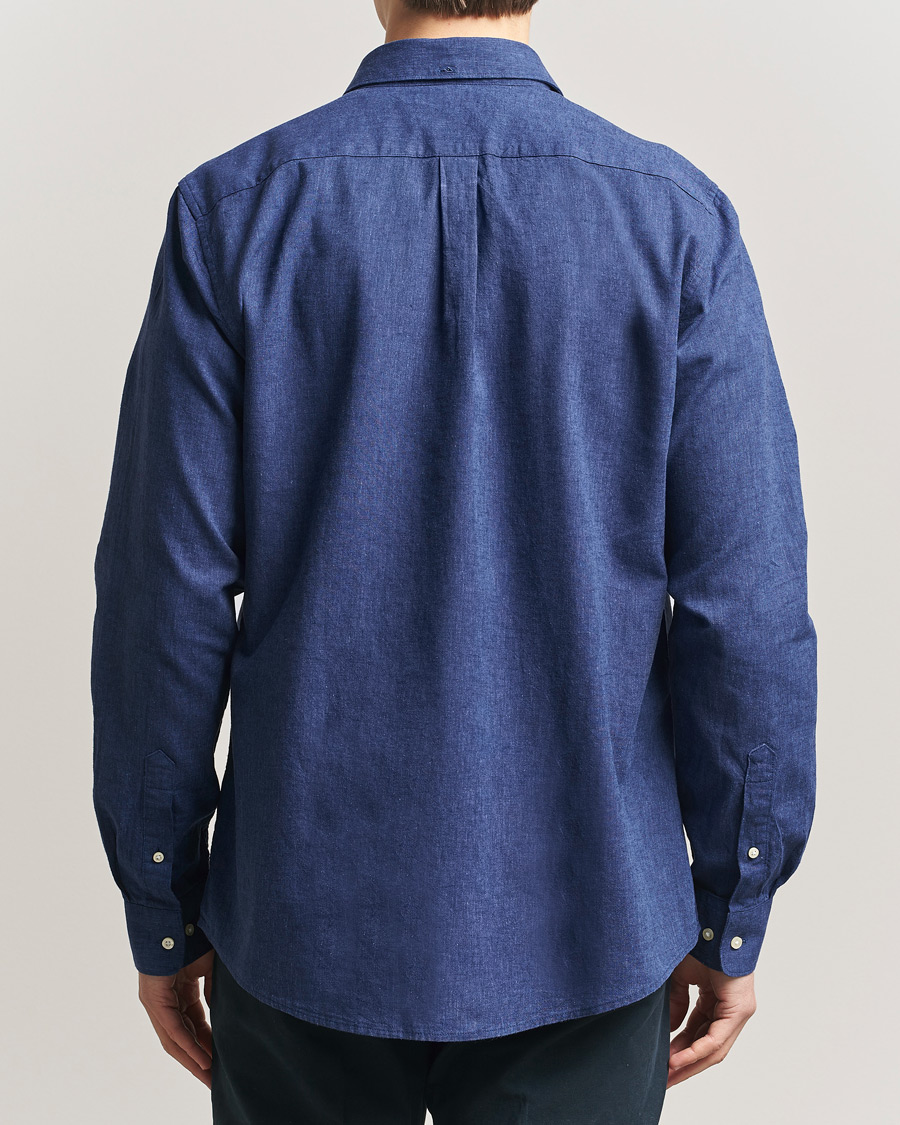Mies | Kauluspaidat | Barbour Lifestyle | Nelson Linen/Cotton Shirt Indigo