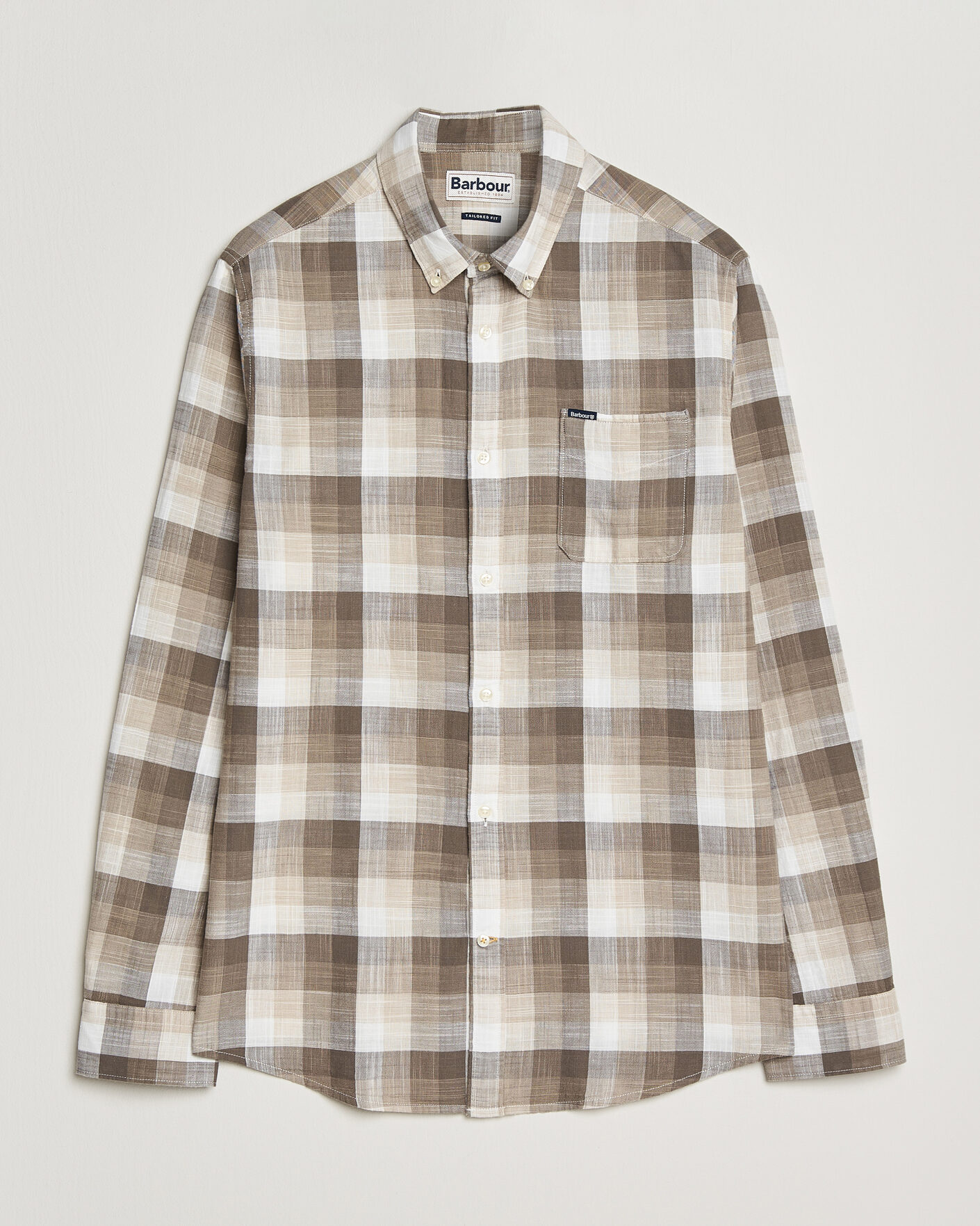 Mies | Kauluspaidat | Barbour Lifestyle | Hillroad Tailored Cotton Shirt Stone