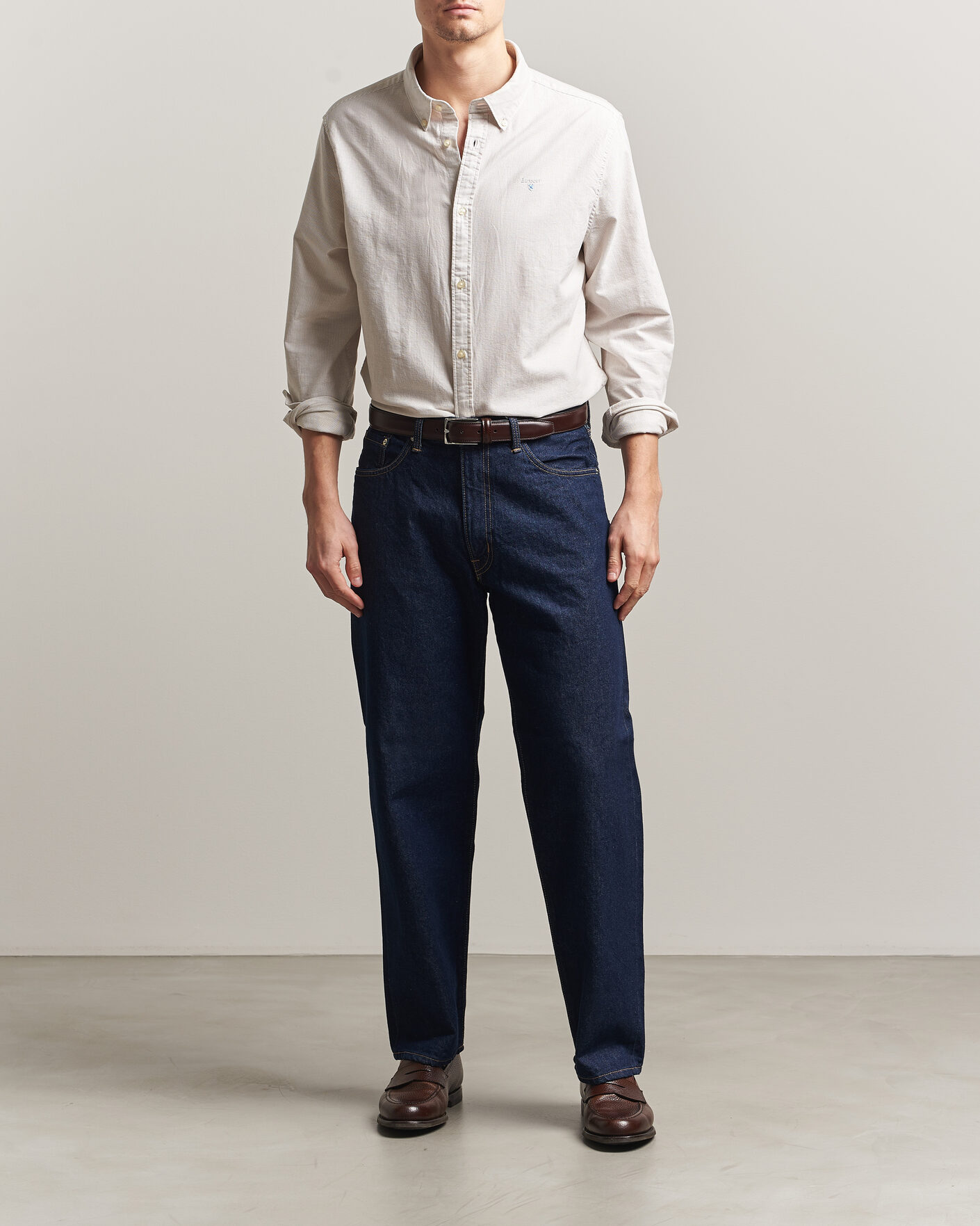 Mies | Kauluspaidat | Barbour Lifestyle | Striped Oxtown Shirt Stone