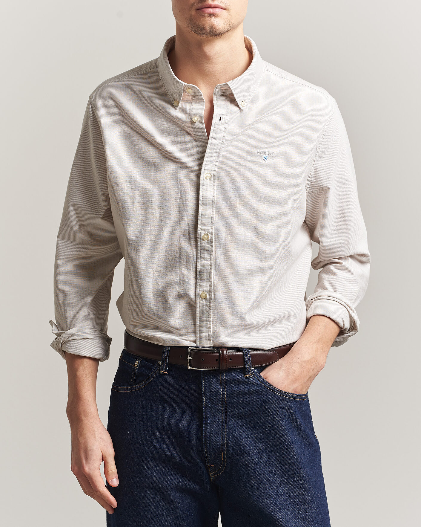 Mies | Kauluspaidat | Barbour Lifestyle | Striped Oxtown Shirt Stone