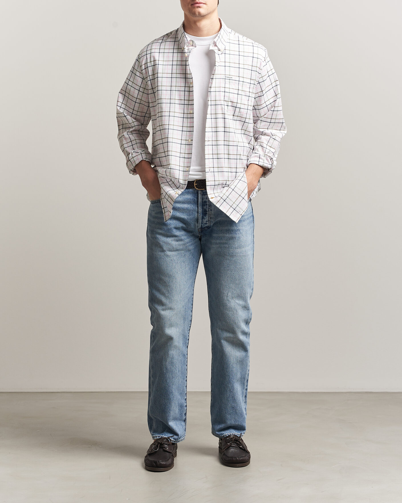 Mies | Kauluspaidat | Barbour Lifestyle | Caswell Regular Tatersall Shirt Pink