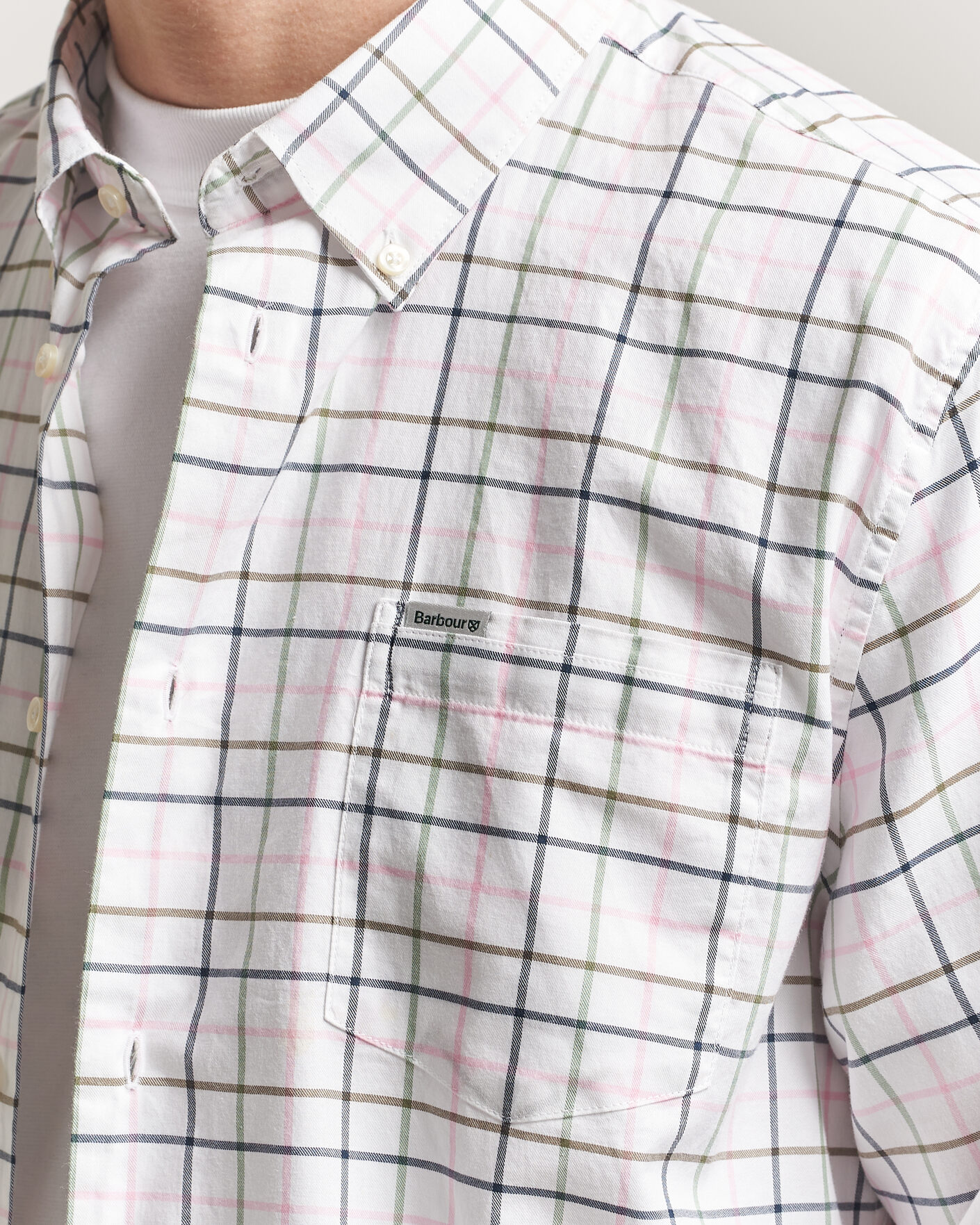 Mies | Kauluspaidat | Barbour Lifestyle | Caswell Regular Tatersall Shirt Pink