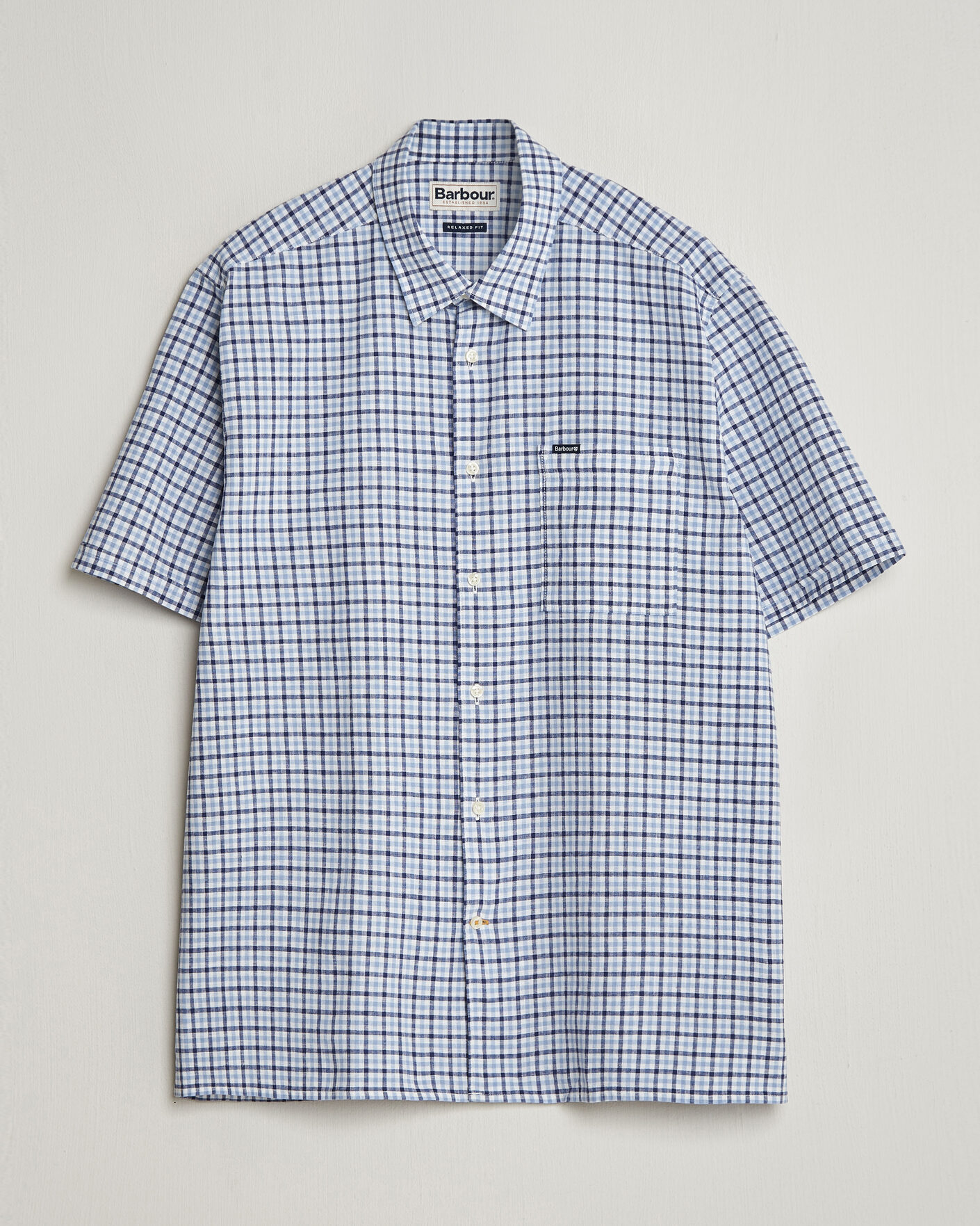 Mies | Kauluspaidat | Barbour Lifestyle | Nelson Gingham Summer Fit Shirt Blue