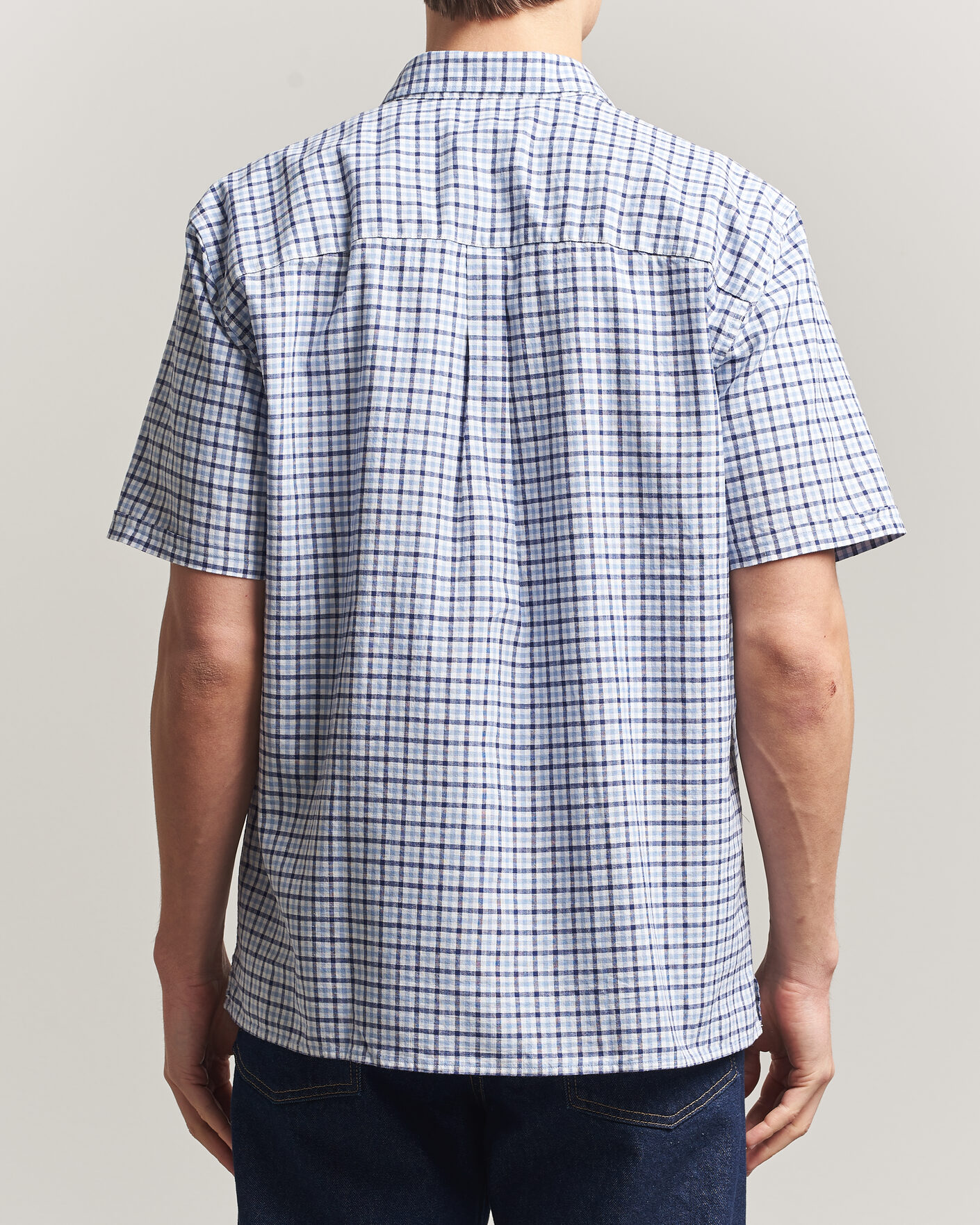 Mies | Kauluspaidat | Barbour Lifestyle | Nelson Gingham Summer Fit Shirt Blue
