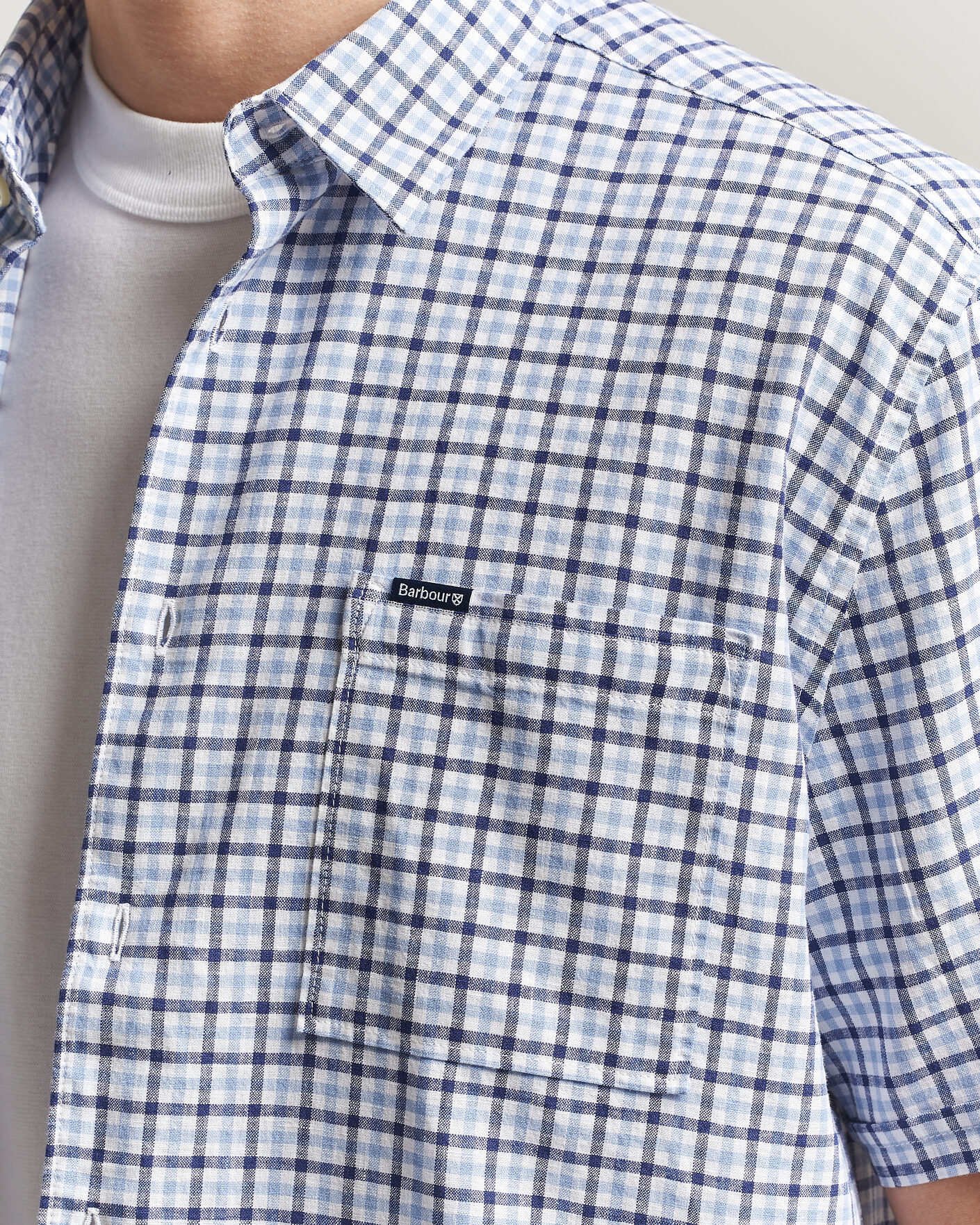 Mies | Kauluspaidat | Barbour Lifestyle | Nelson Gingham Summer Fit Shirt Blue