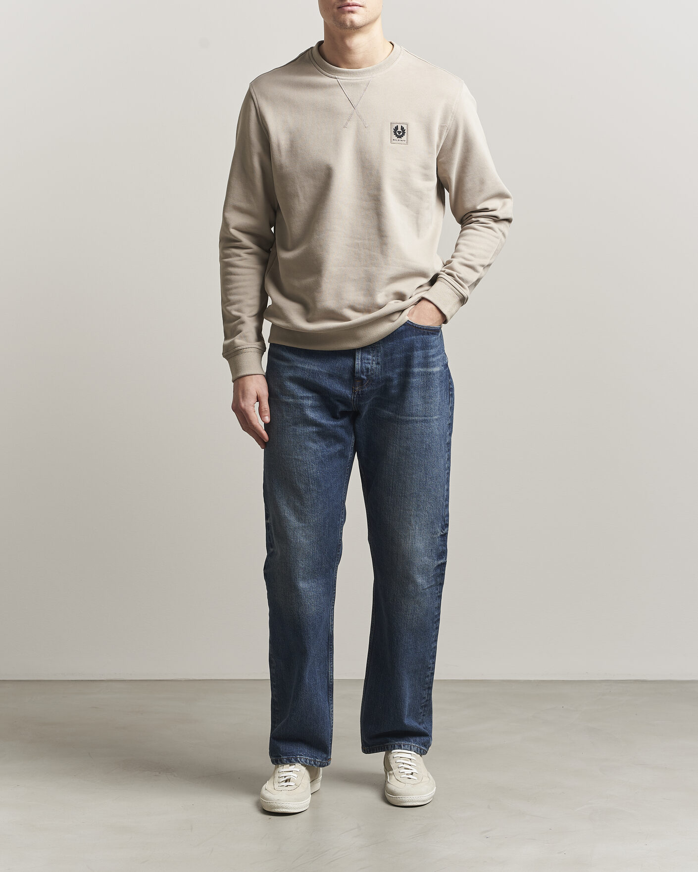 Mies | Puserot | Belstaff | Signature Crew Neck Sweatshirt Dark Sand