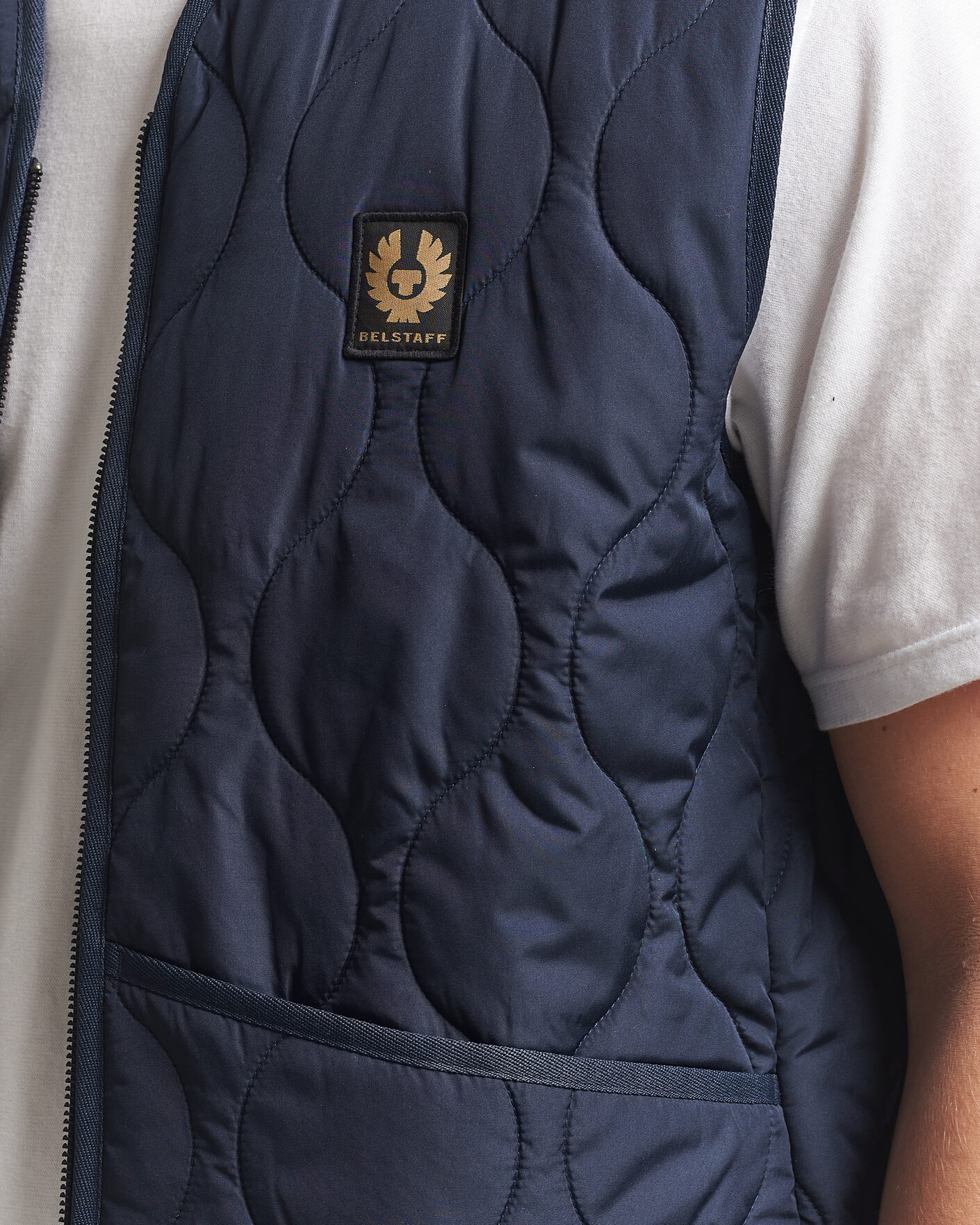 Mies | Ulkoliivit | Belstaff | Base Gilet Dark Ink