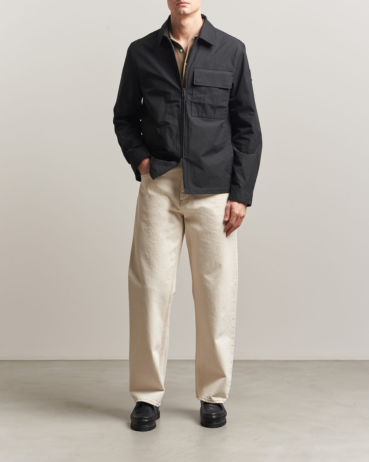 Mies | Kauluspaidat | Belstaff | Cargo Overshirt Black