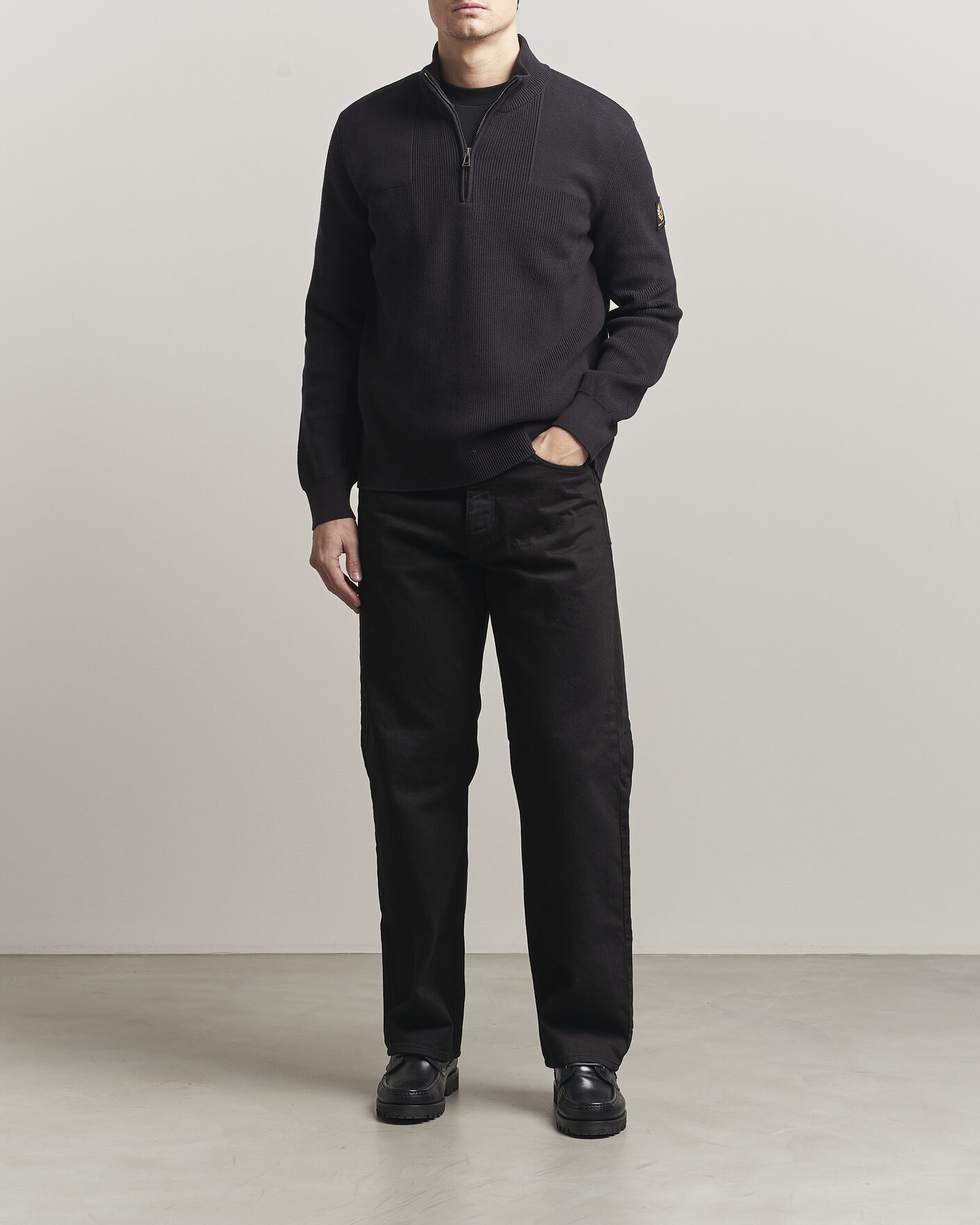 Mies | Puserot | Belstaff | Commander Half Zip Black
