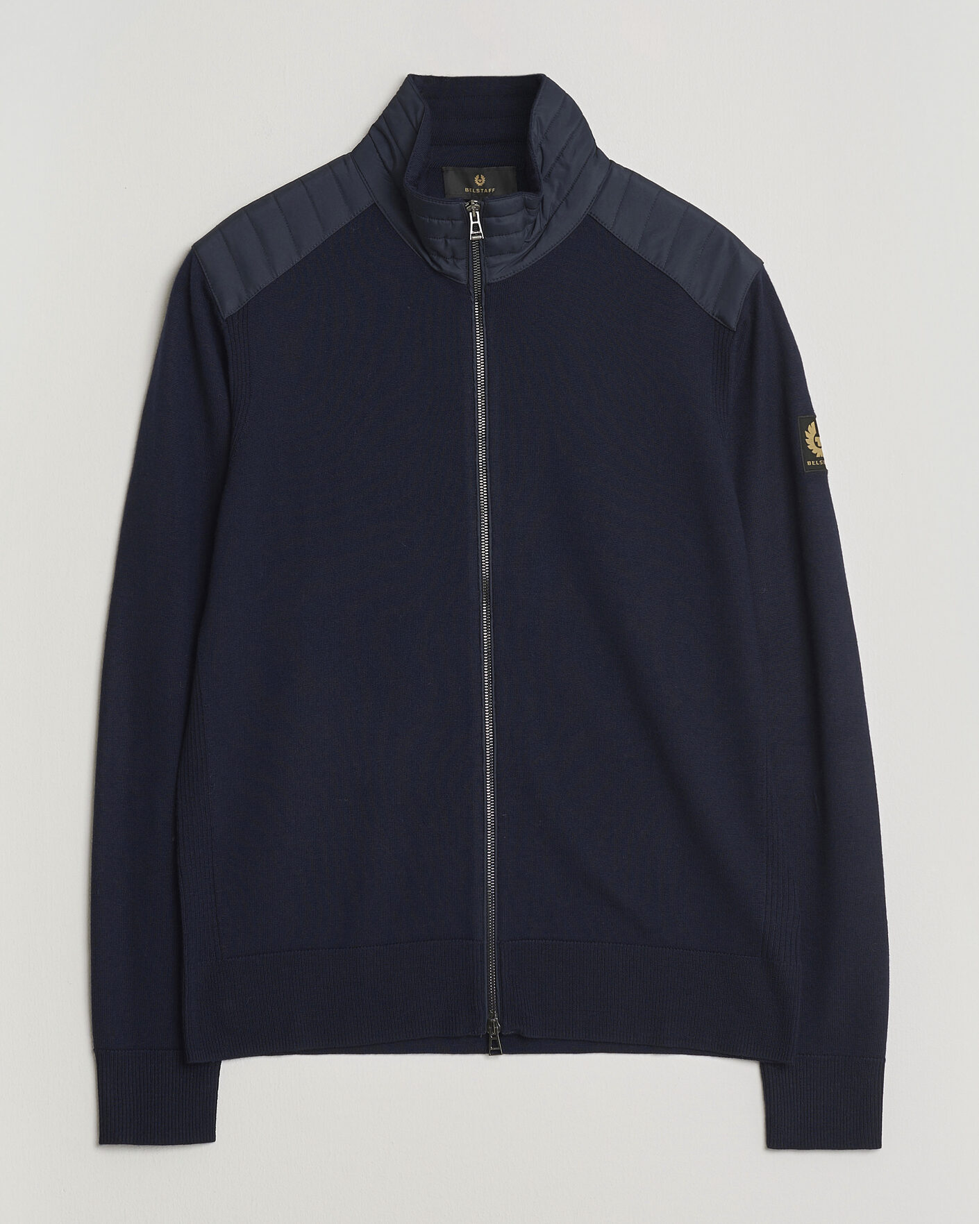 Mies | Puserot | Belstaff | Kelby Knitted Full Zip Dark Ink
