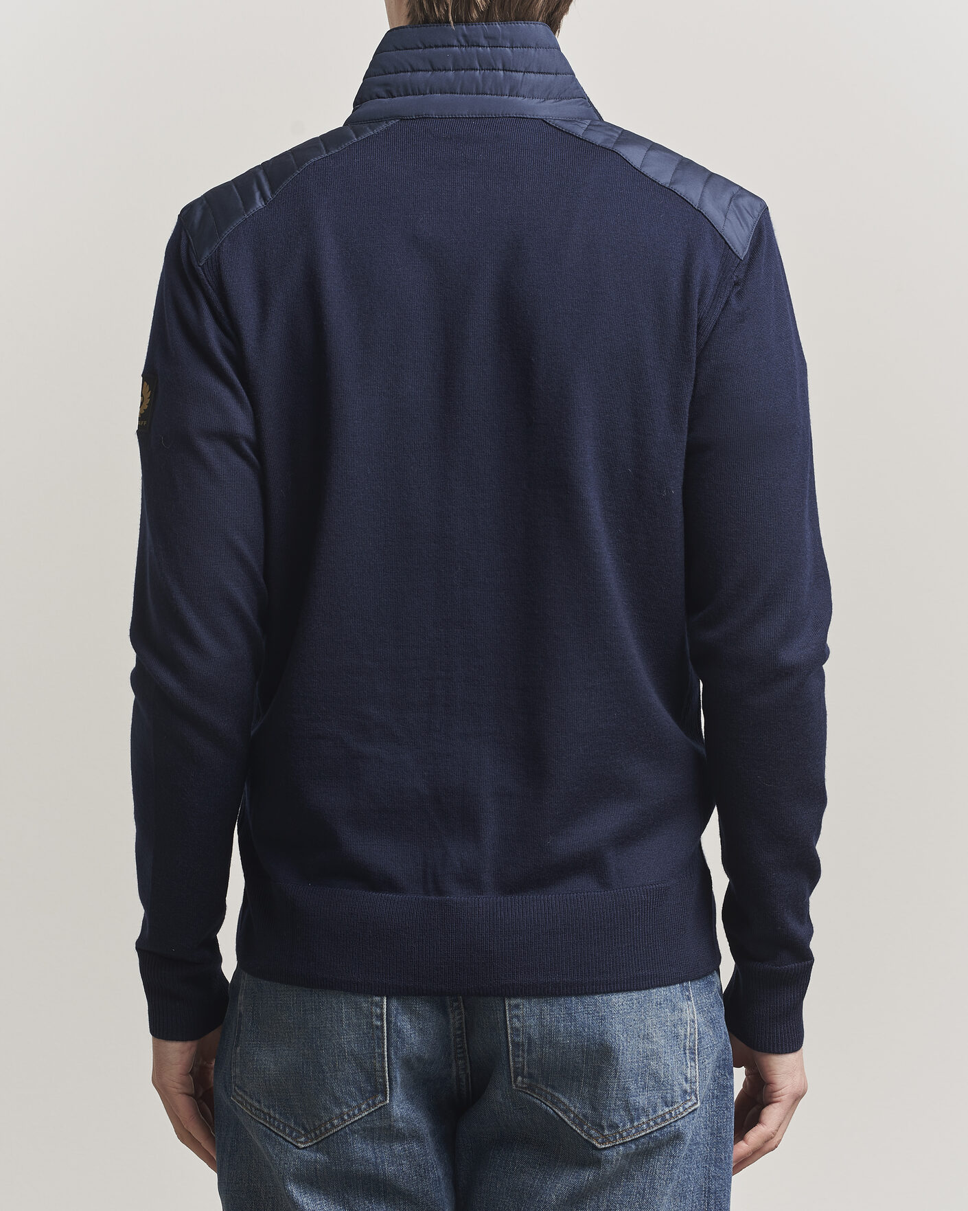 Mies | Puserot | Belstaff | Kelby Knitted Full Zip Dark Ink