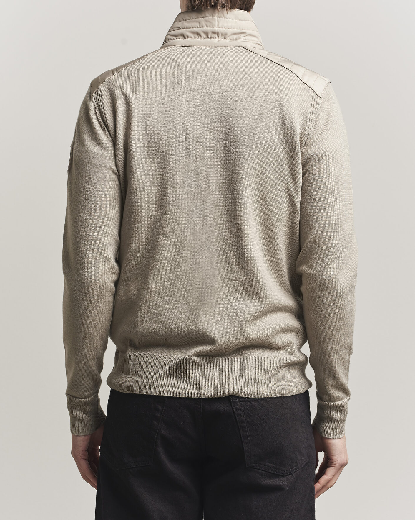 Mies | Puserot | Belstaff | Klimington Knitted Half Zip Dark Sand