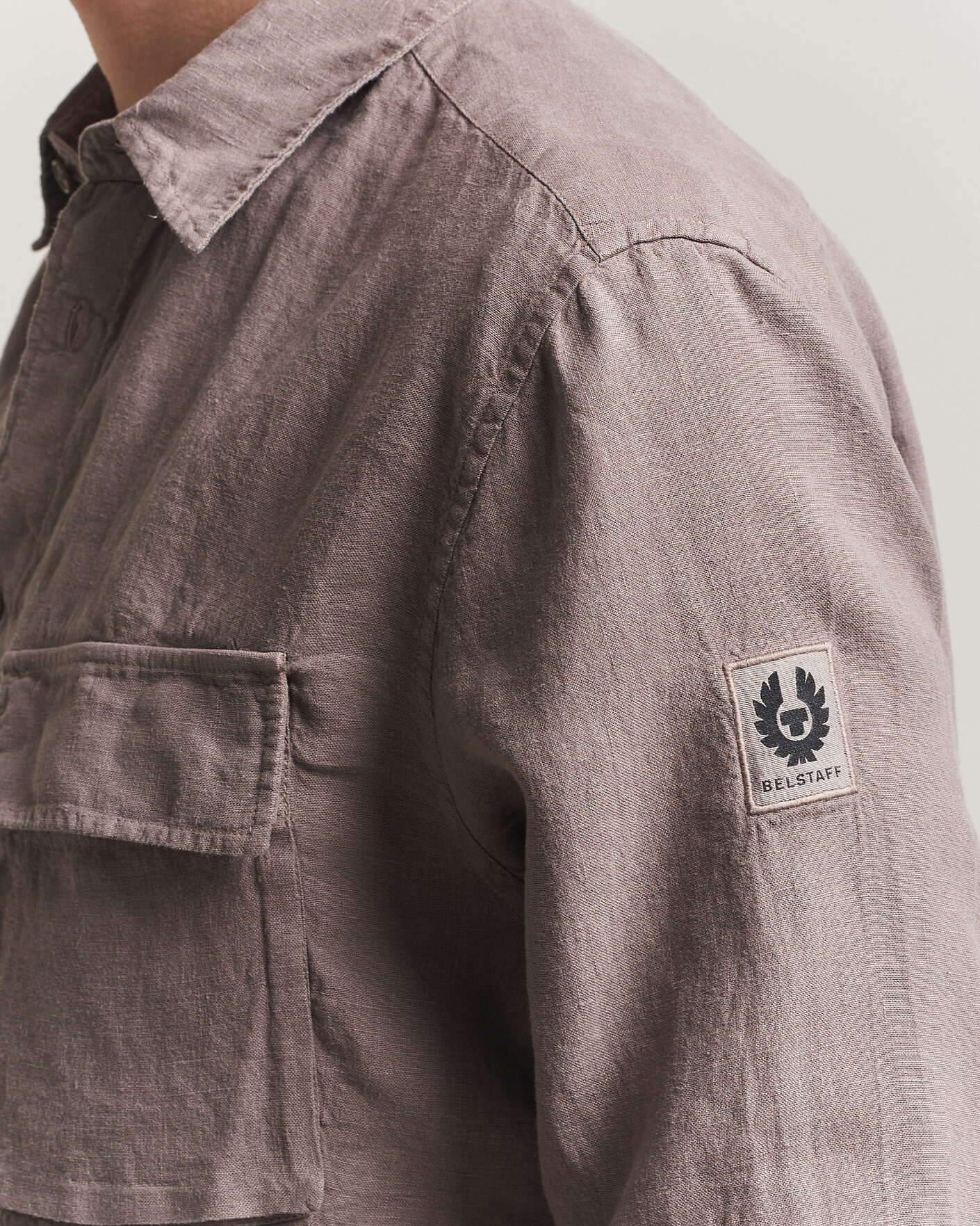 Mies | Kauluspaidat | Belstaff | Scale Linen Shirt Asphalt