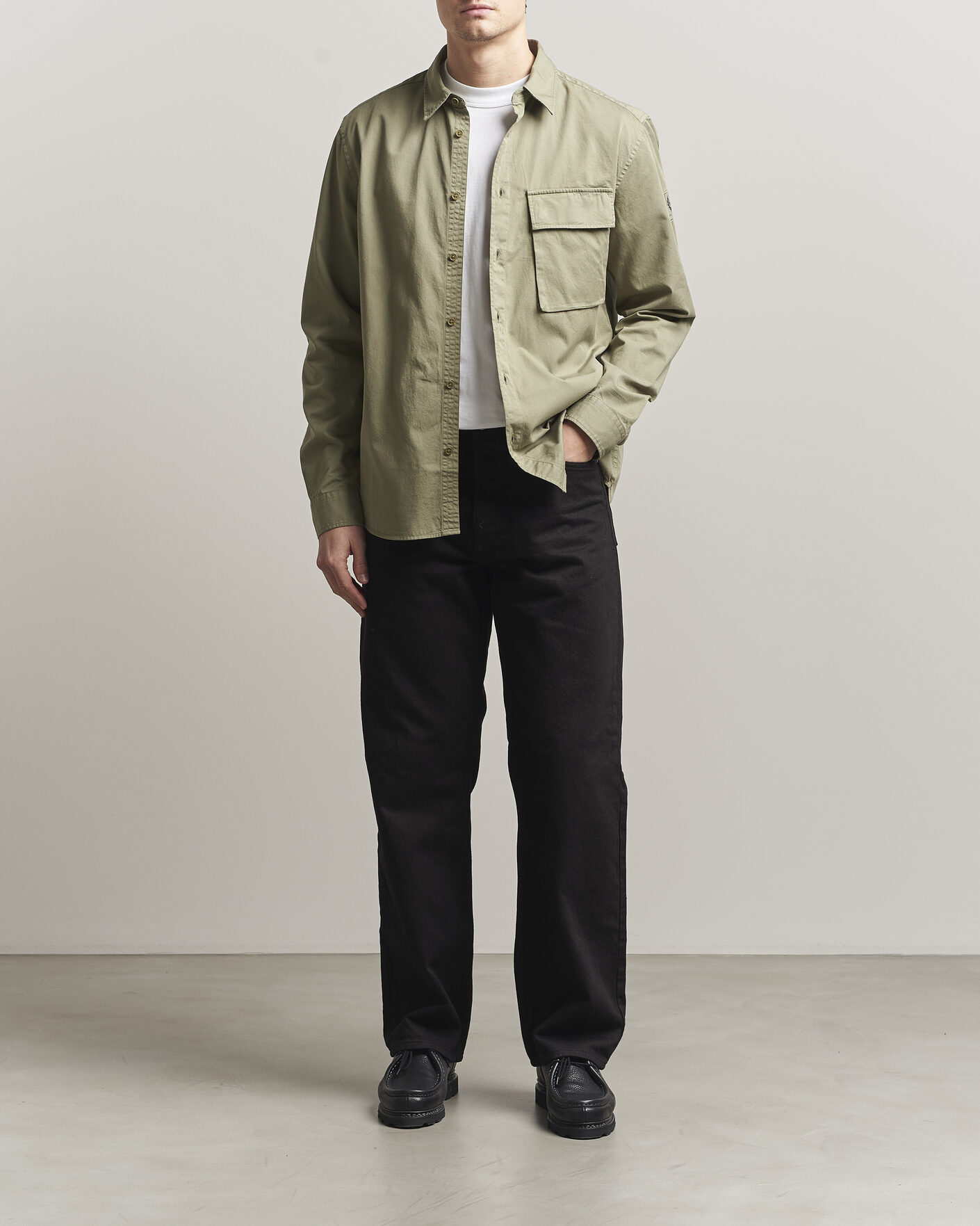Mies | Kauluspaidat | Belstaff | Scale Pocket Shirt Fatigue Green