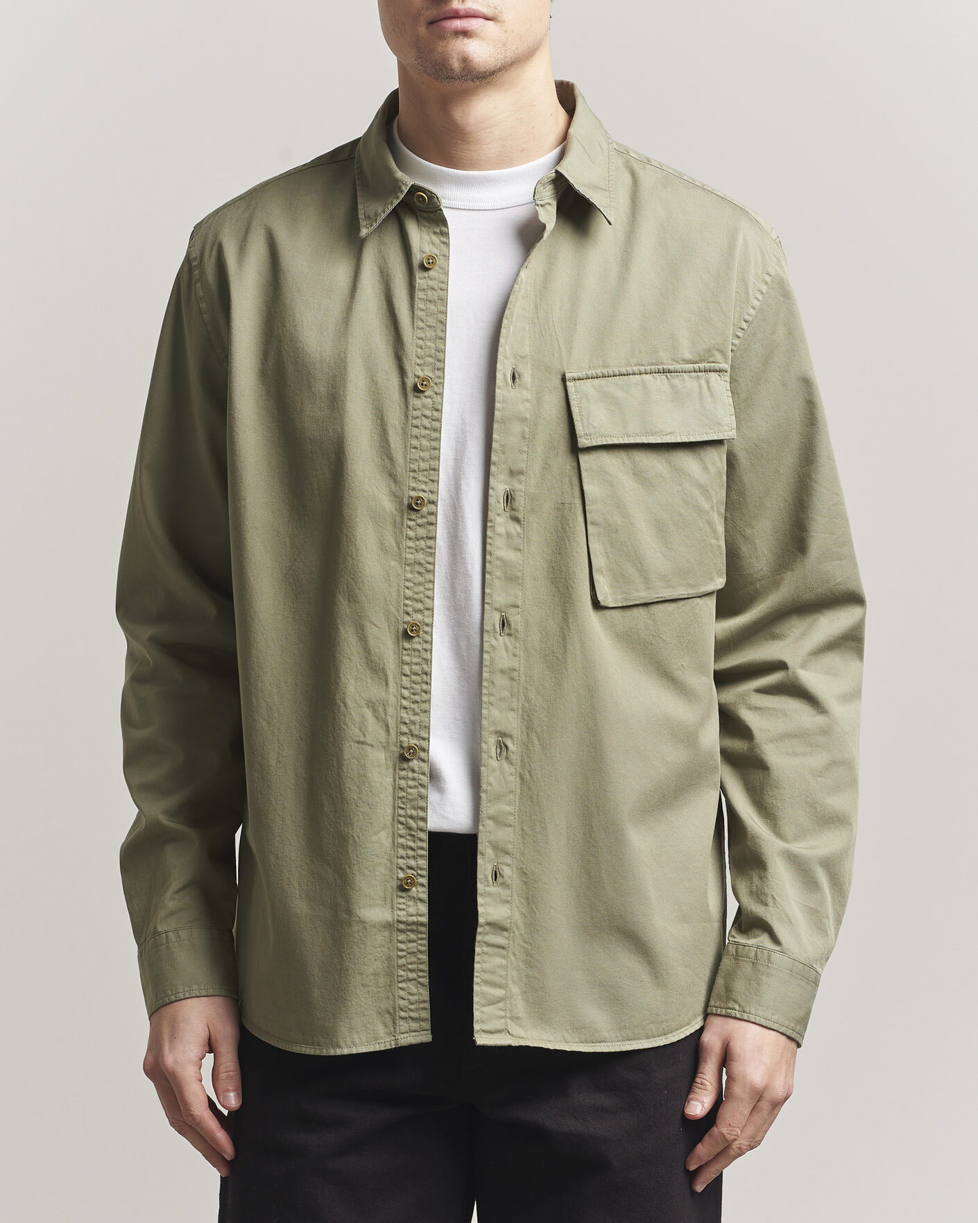 Mies | Kauluspaidat | Belstaff | Scale Pocket Shirt Fatigue Green