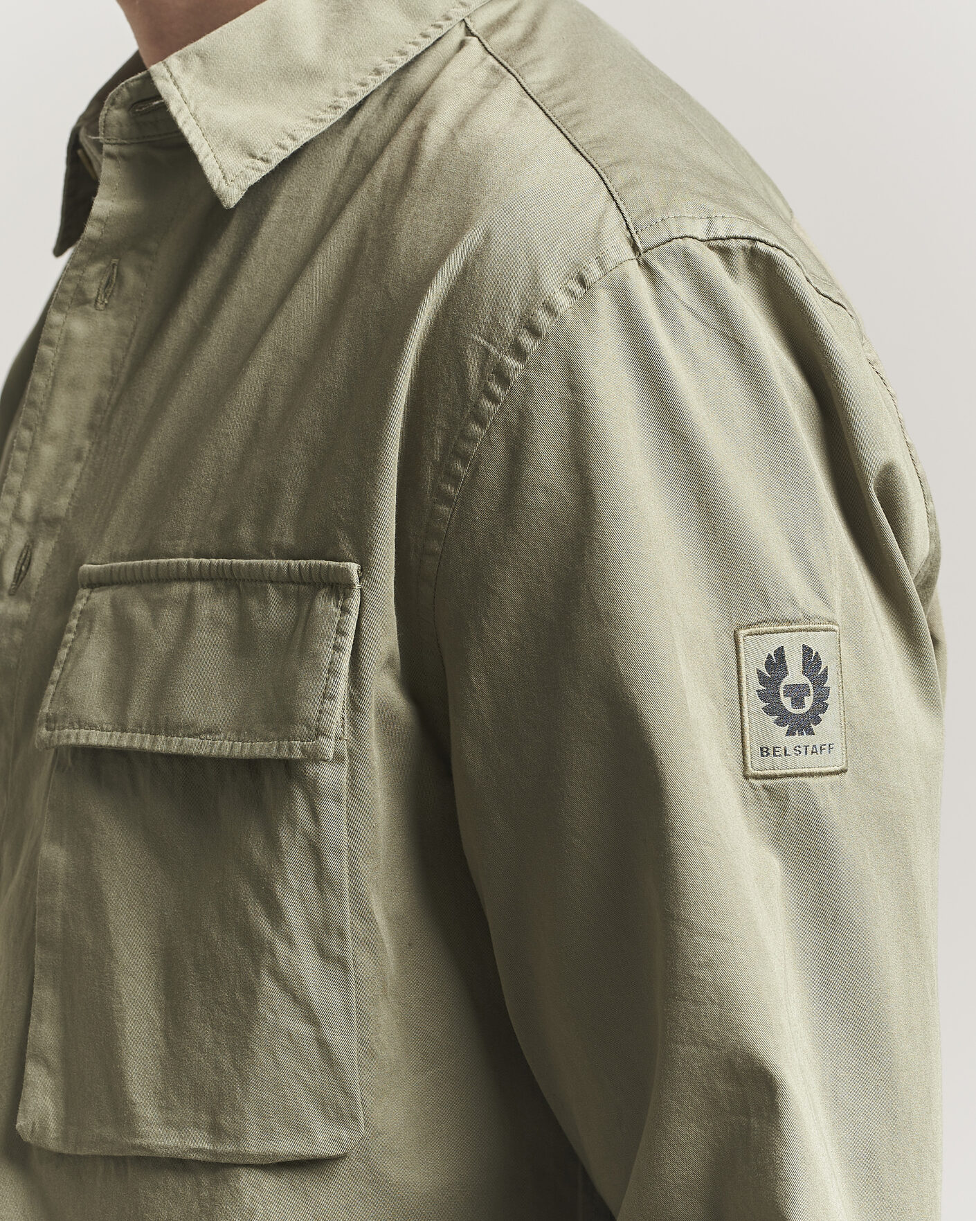 Mies | Kauluspaidat | Belstaff | Scale Pocket Shirt Fatigue Green