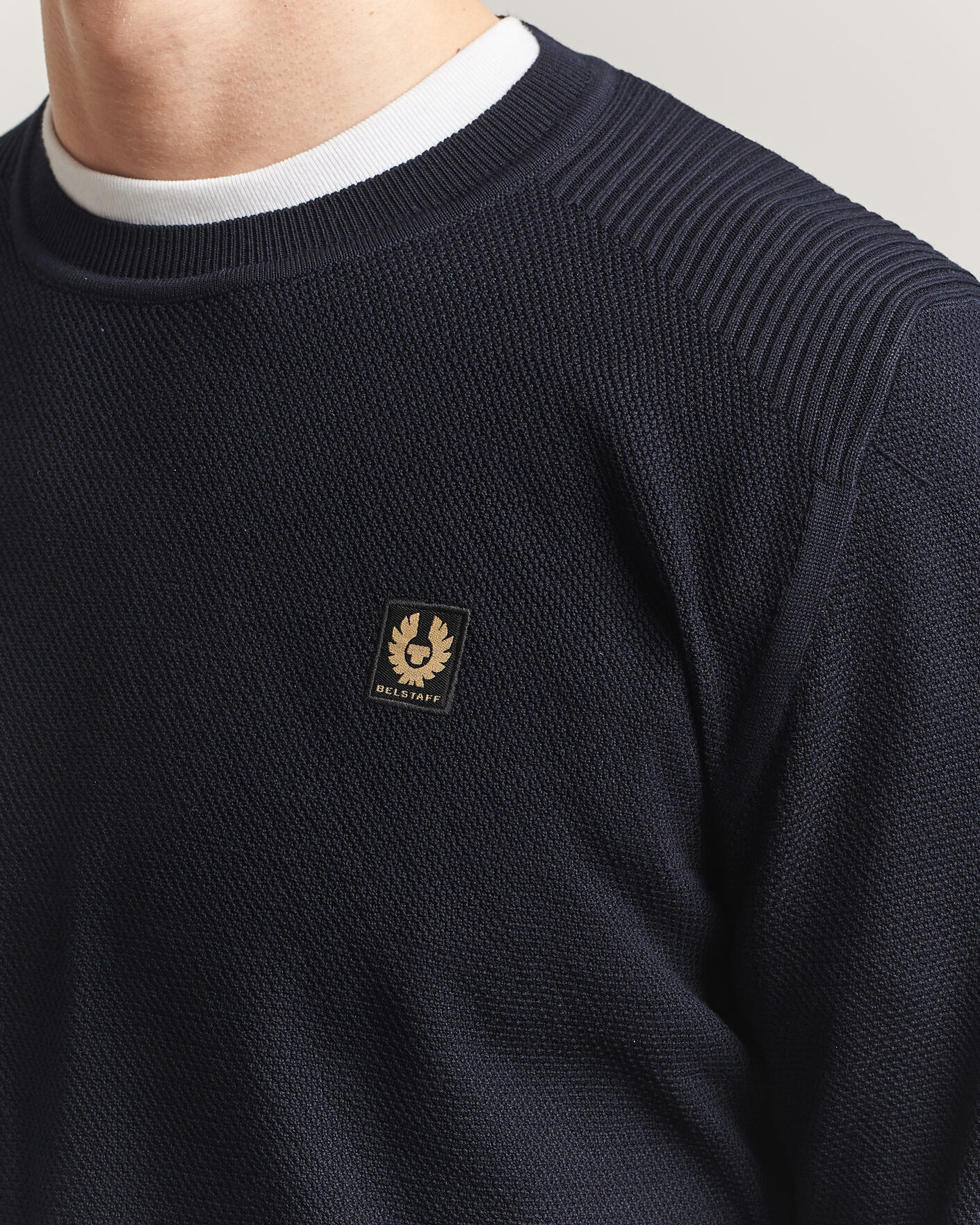 Mies | Puserot | Belstaff | Coast Knitted Crew Neck Dark Ink