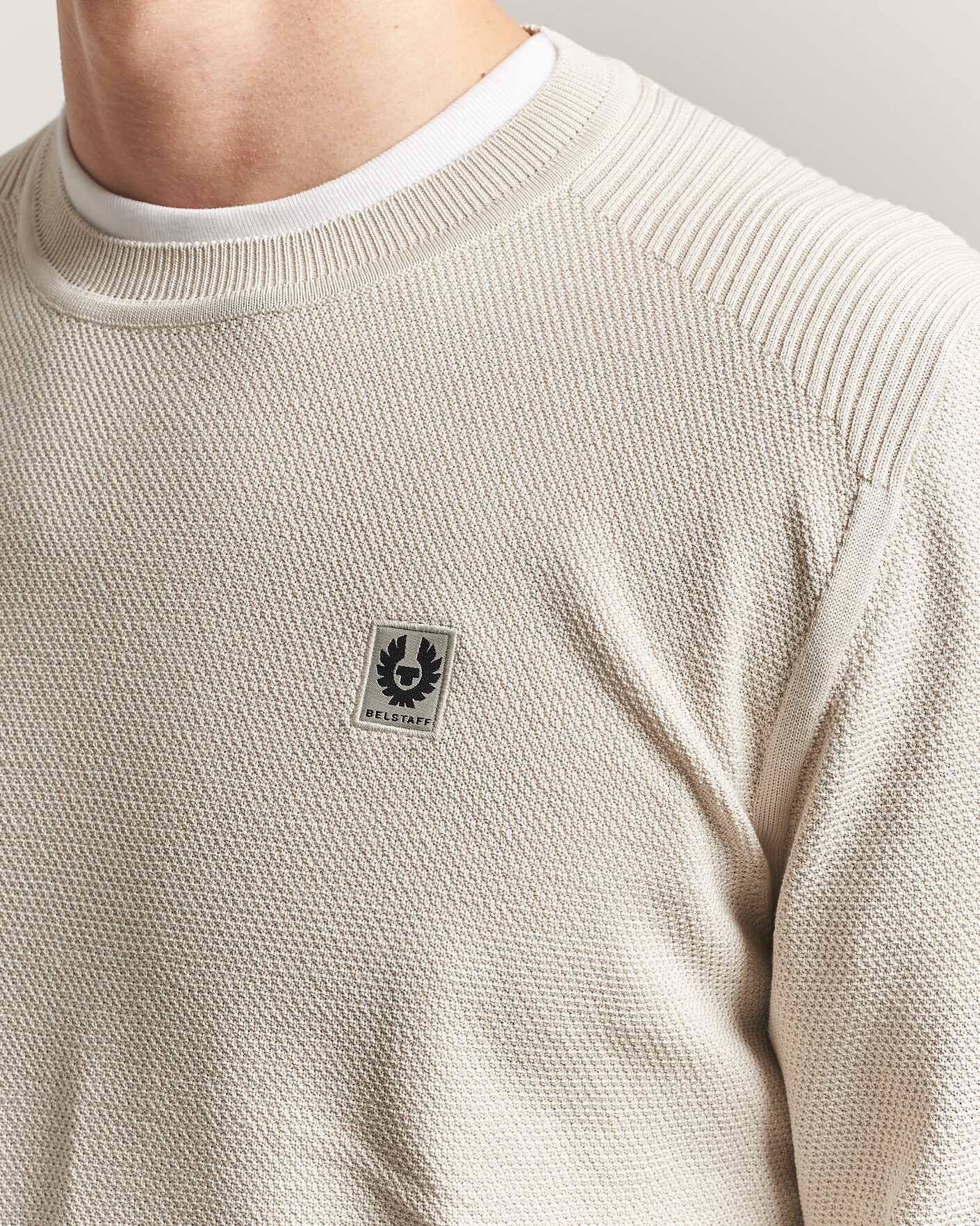 Mies | Puserot | Belstaff | Coast Knitted Crew Neck Silver Birch