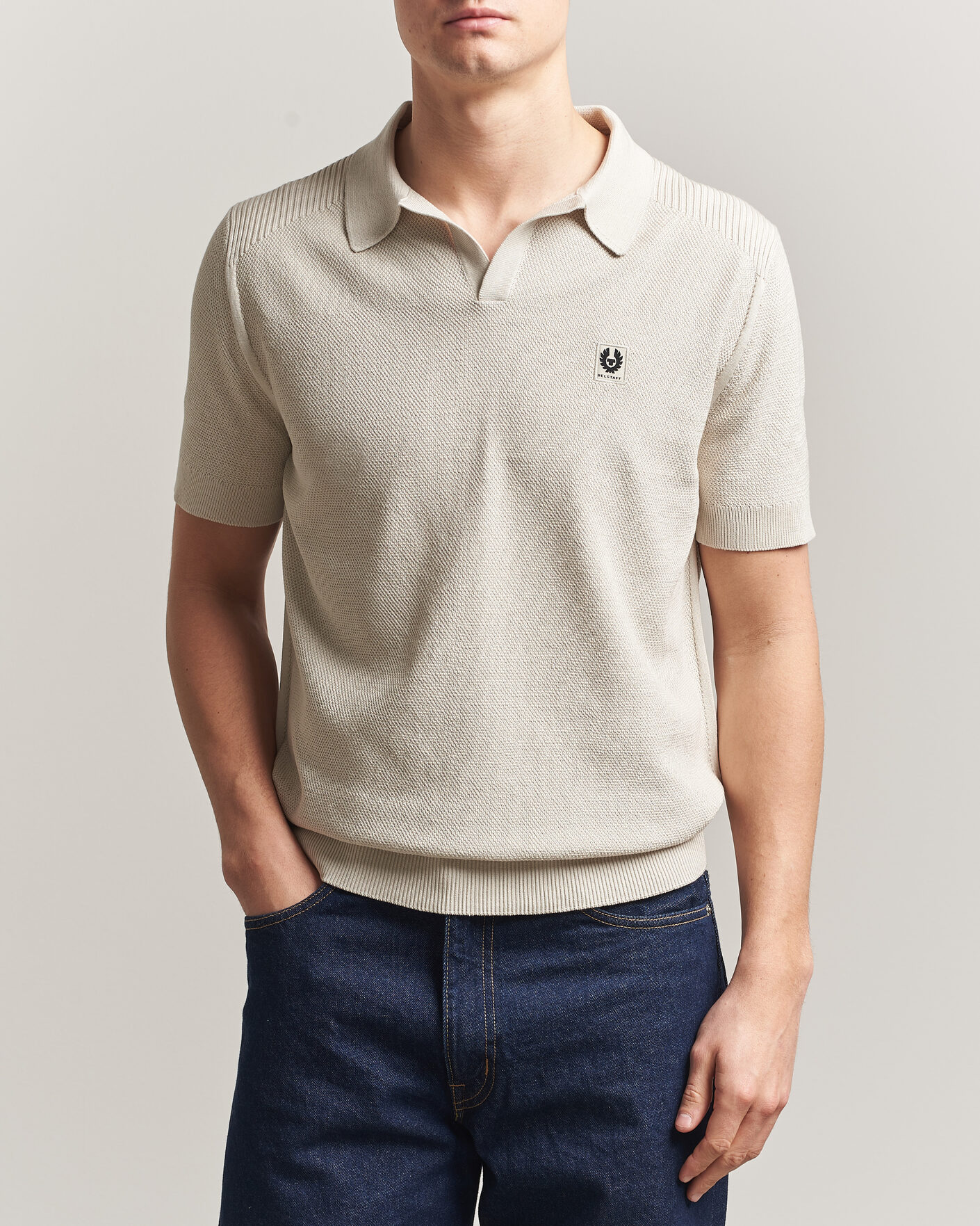 Mies | Pikeet | Belstaff | Coast Knitted Polo Silver Birch