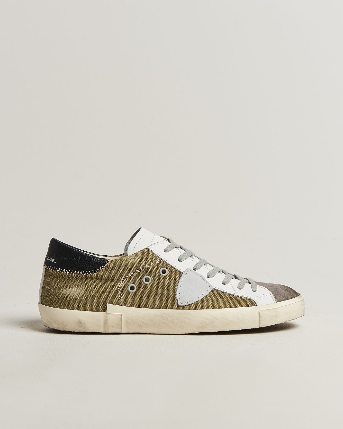 Mies | Tennarit | Philippe Model | PRSX Low Top Canvas Mix Sneaker Grey/Military