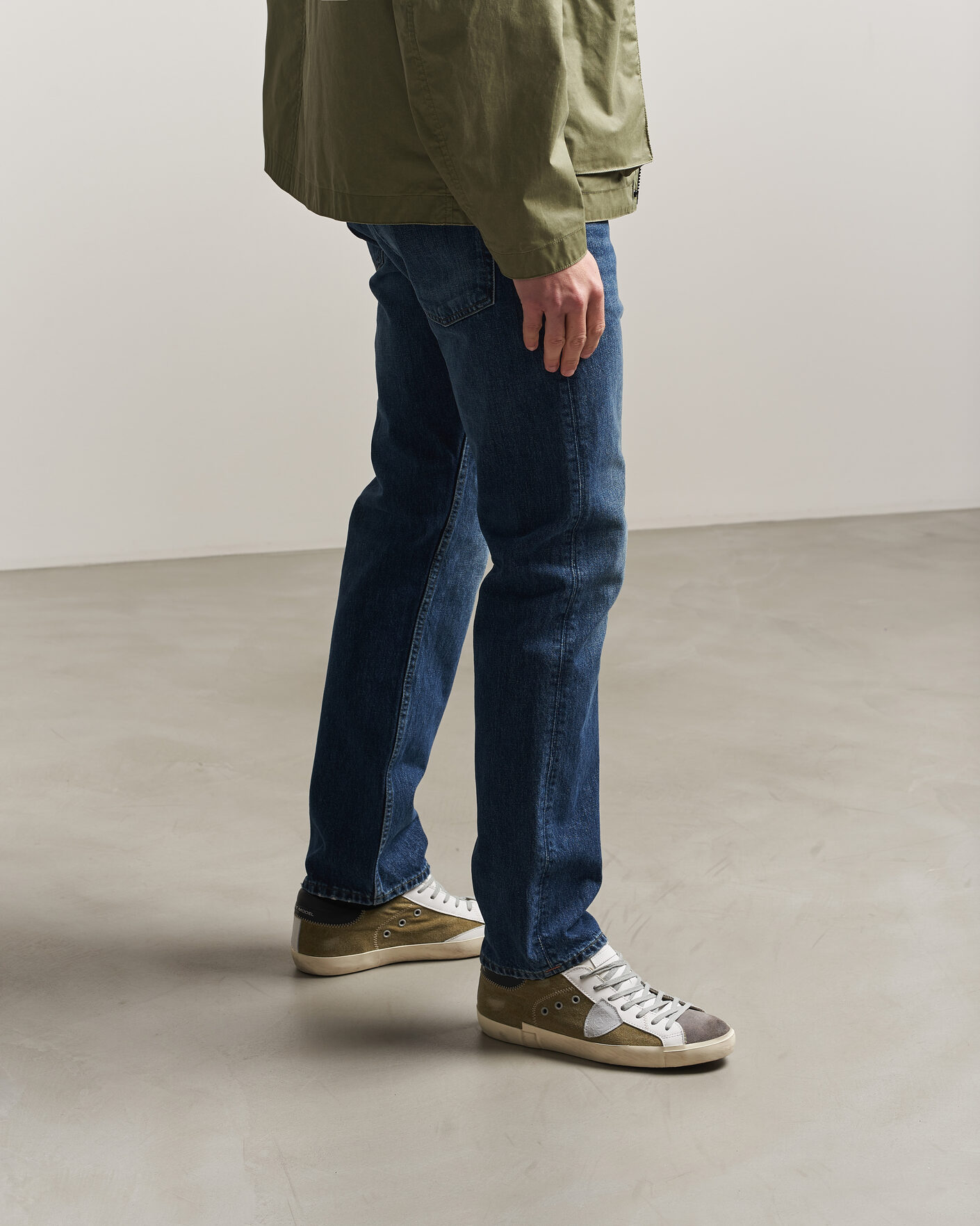 Mies | Tennarit | Philippe Model | PRSX Low Top Canvas Mix Sneaker Grey/Military