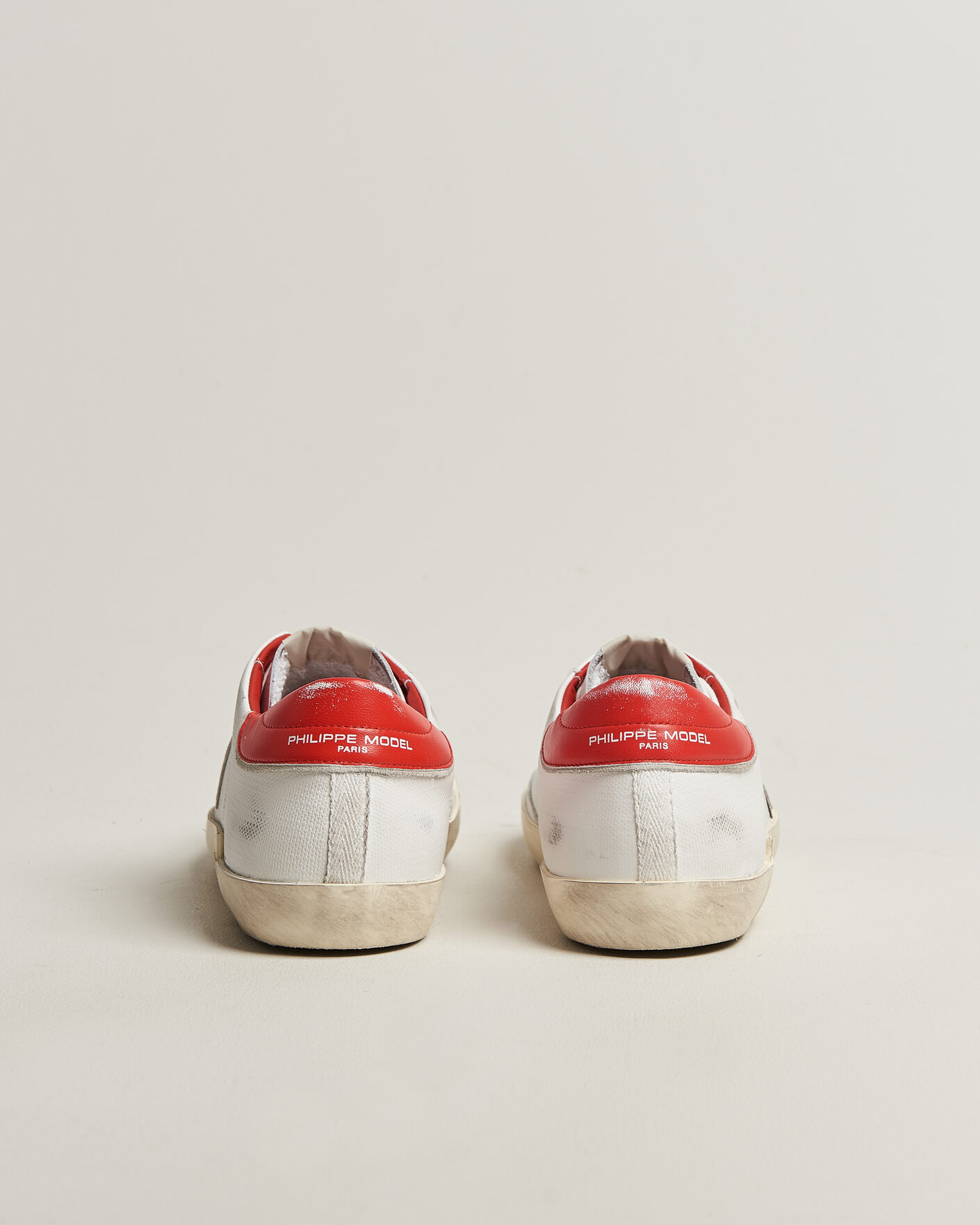 Mies | Tennarit | Philippe Model | PRSX Low Top Canvas Mix Sneaker White/Red