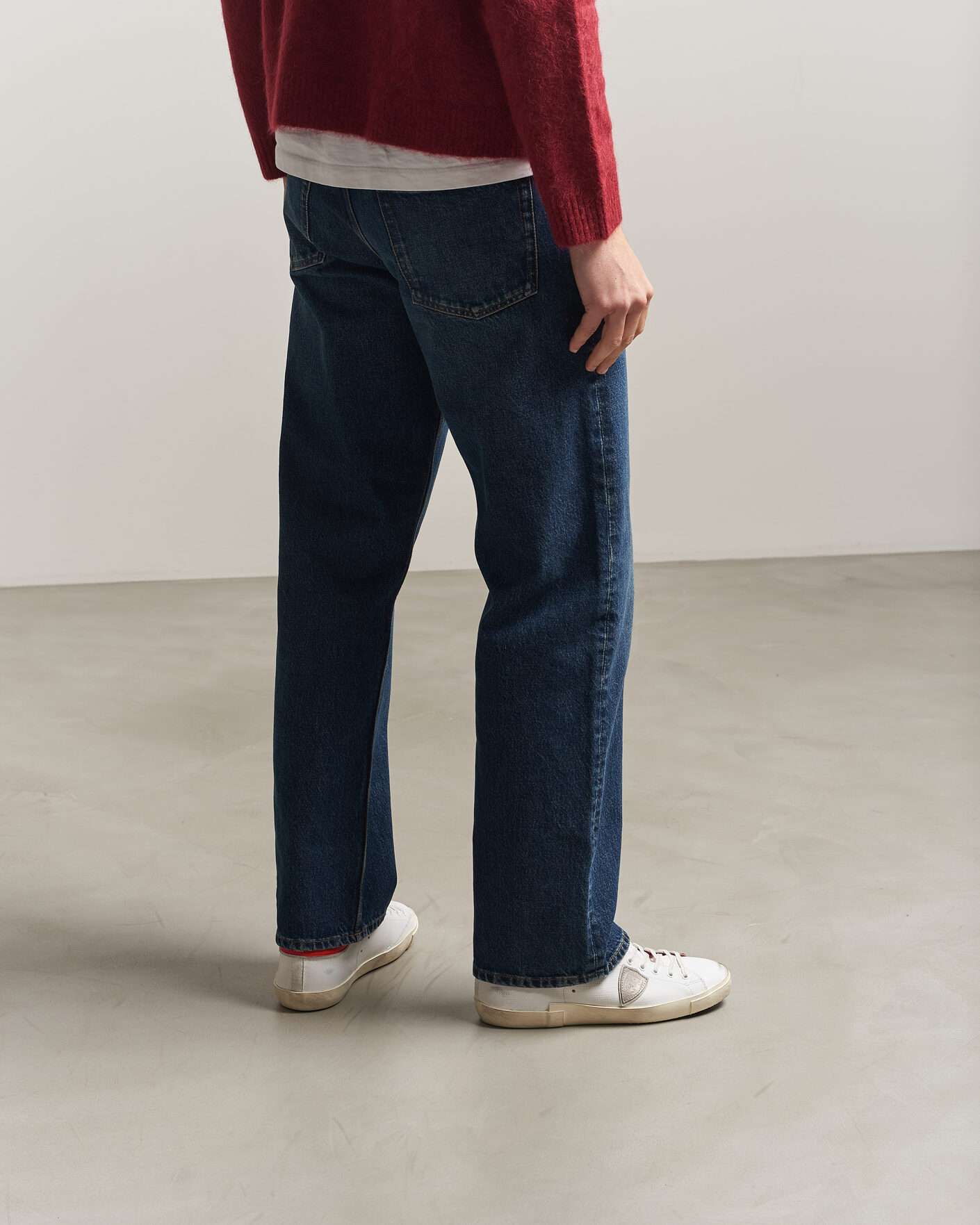 Mies | Tennarit | Philippe Model | PRSX Low Top Canvas Mix Sneaker White/Red