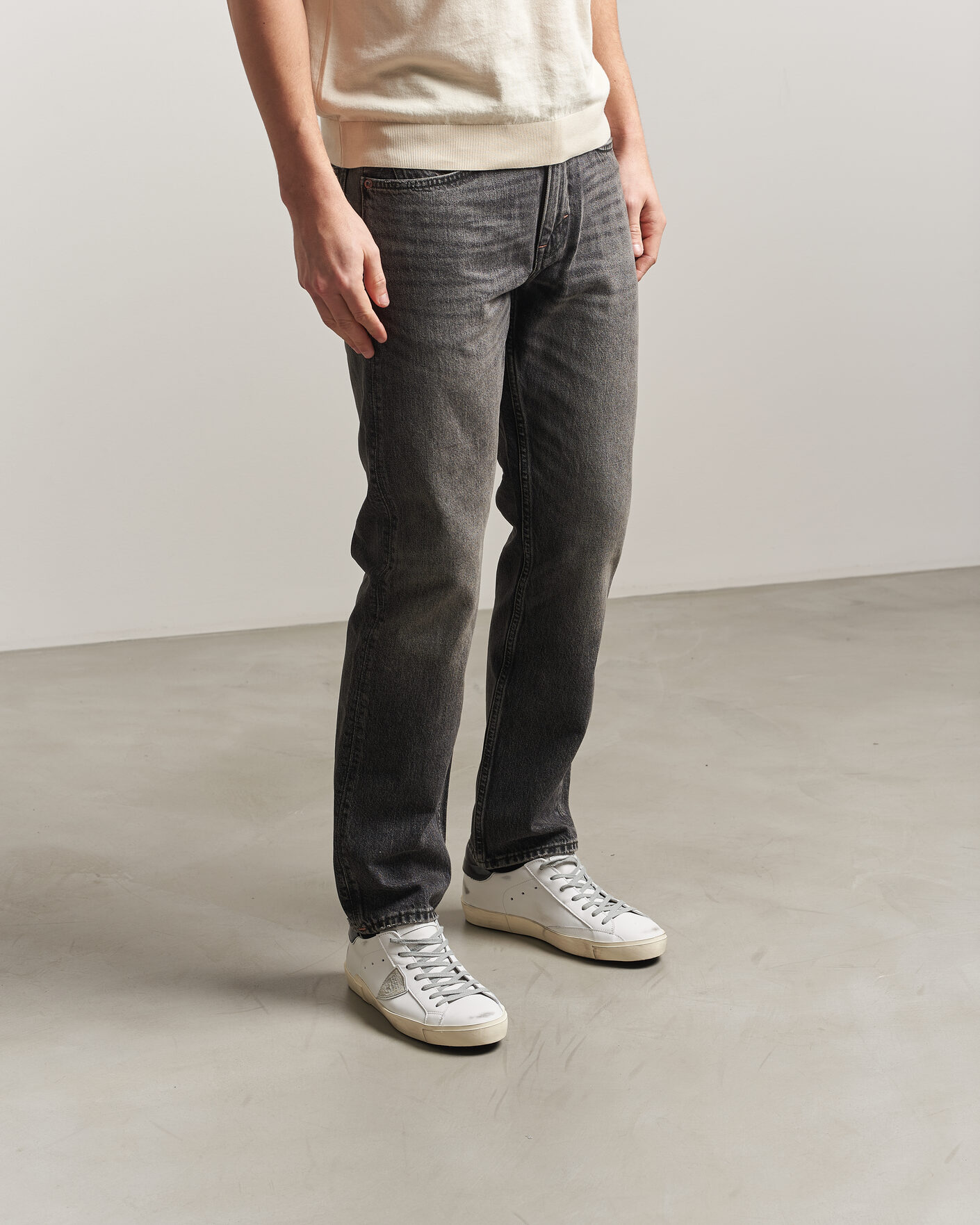 Mies | Tennarit | Philippe Model | PRSX Low Top Canvas Mix Sneaker White/Black