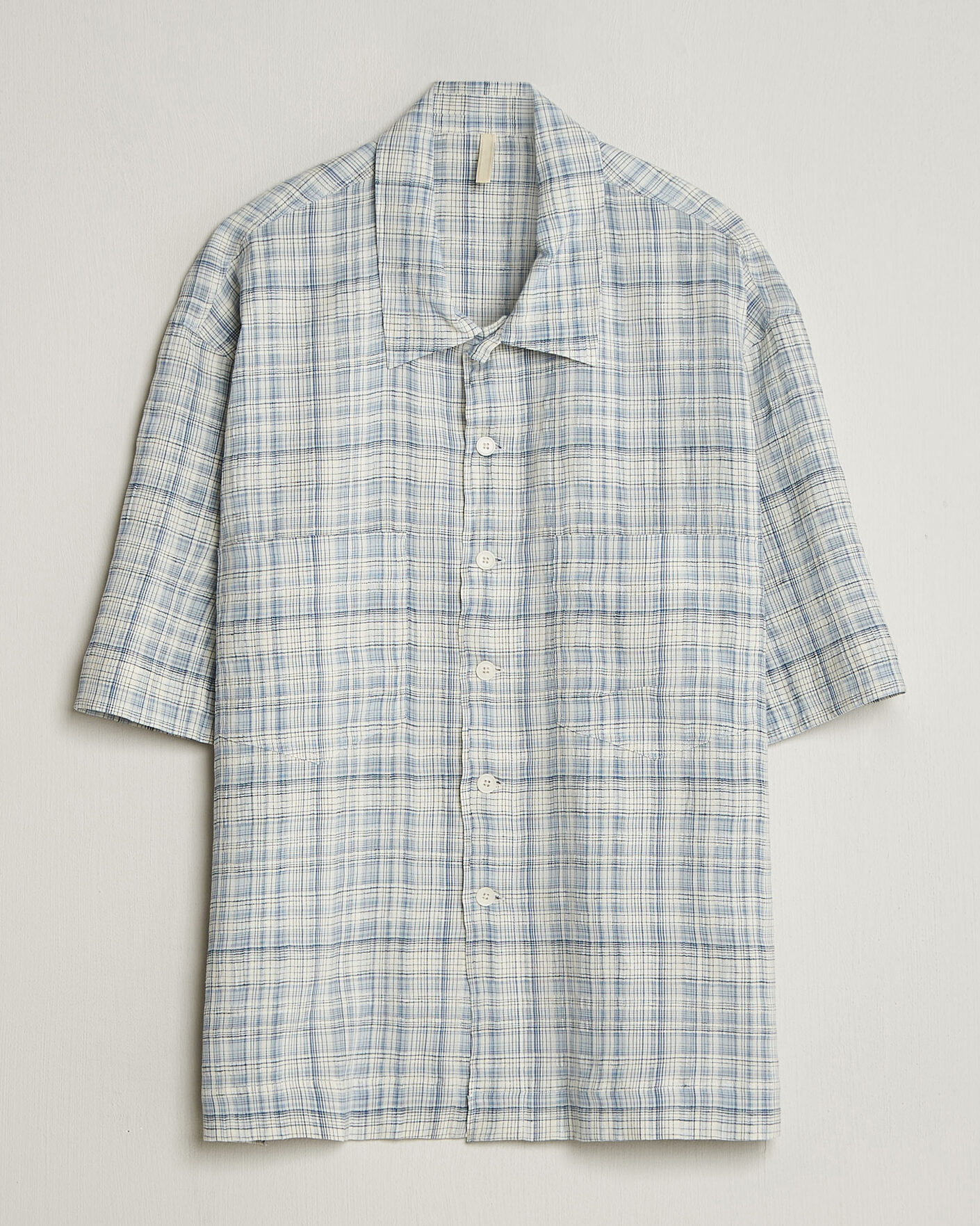 Mies | Kauluspaidat | Sunflower | Adam Short Sleeve Shirt Light Blue Check