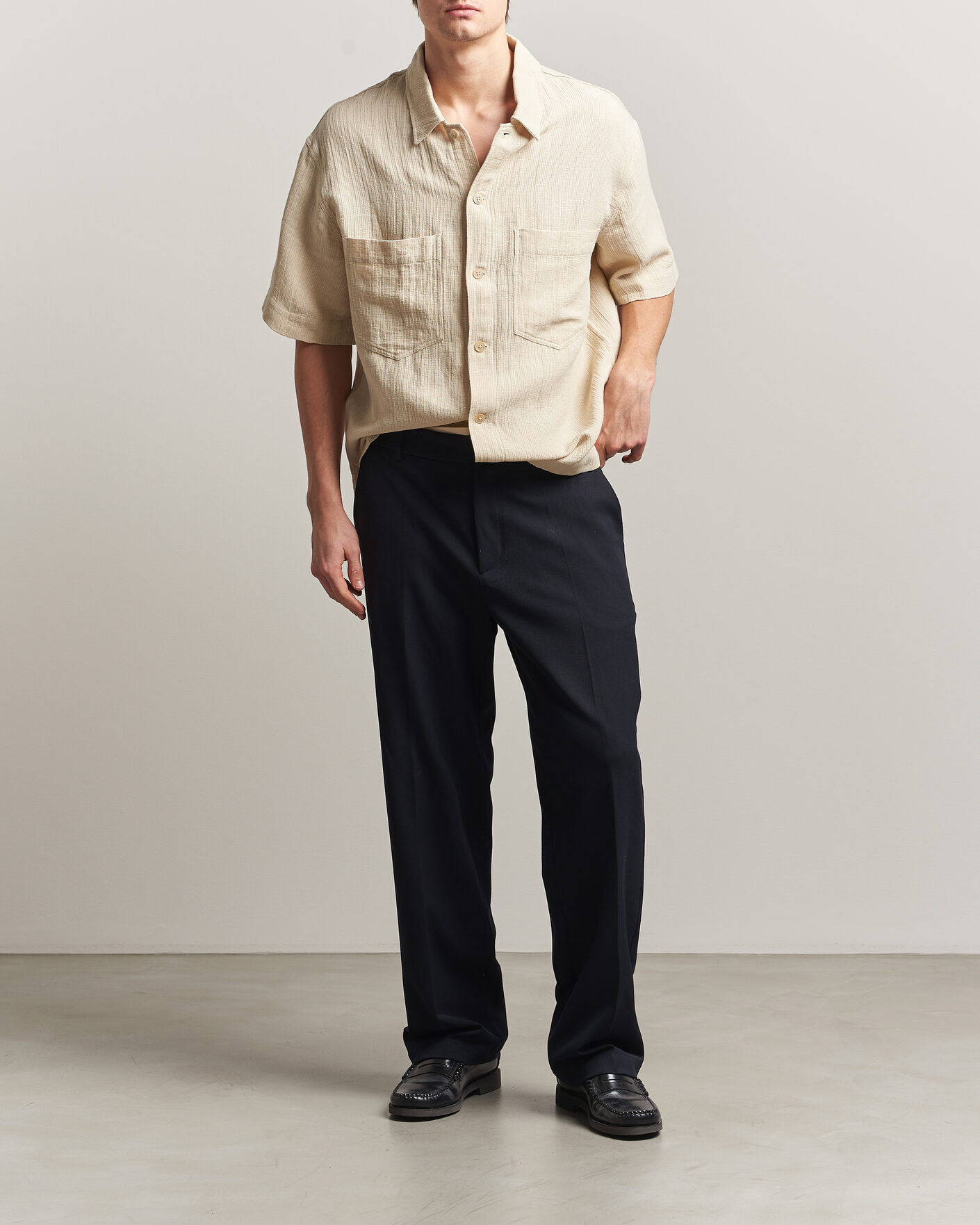 Mies | Kauluspaidat | Sunflower | Adam Short Sleeve Shirt Off White