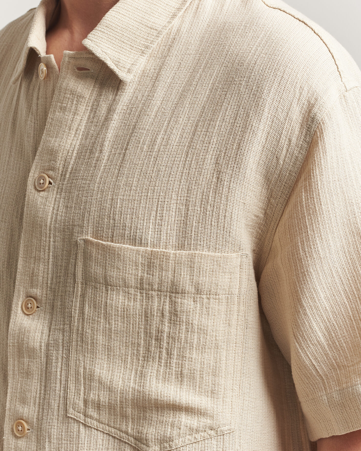 Mies | Kauluspaidat | Sunflower | Adam Short Sleeve Shirt Off White