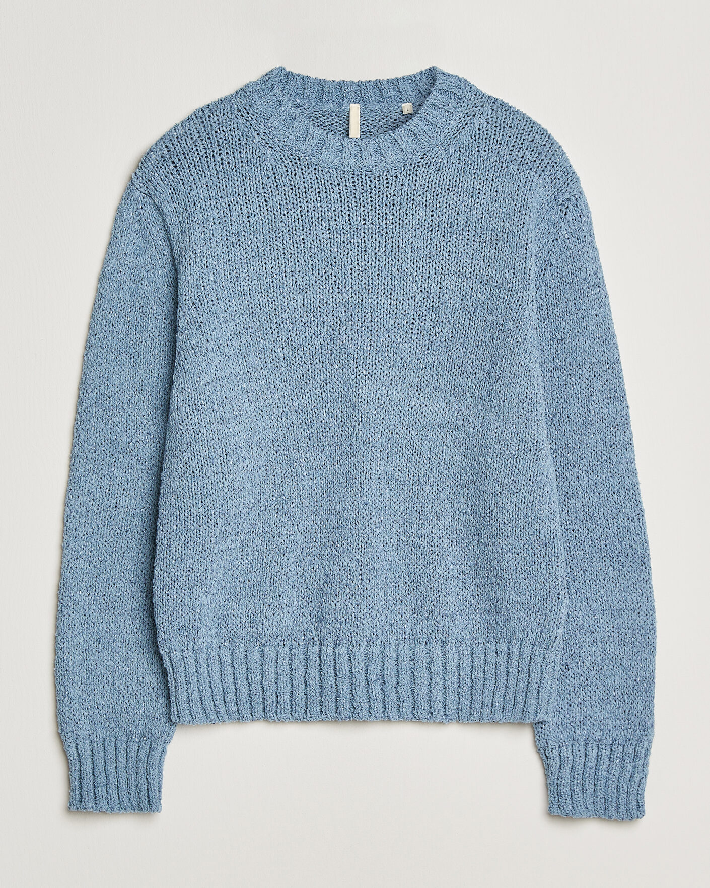 Mies | Puserot | Sunflower | Frederik Cotton Blend Sweater Light Blue