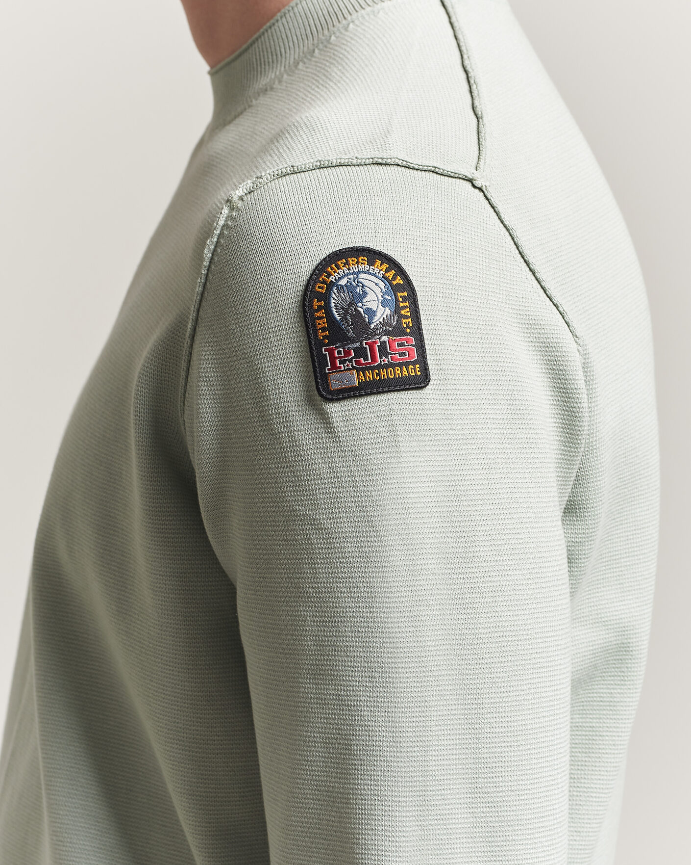 Mies | Puserot | Parajumpers | Basic Braw Knitted Sweater Fresh Grey