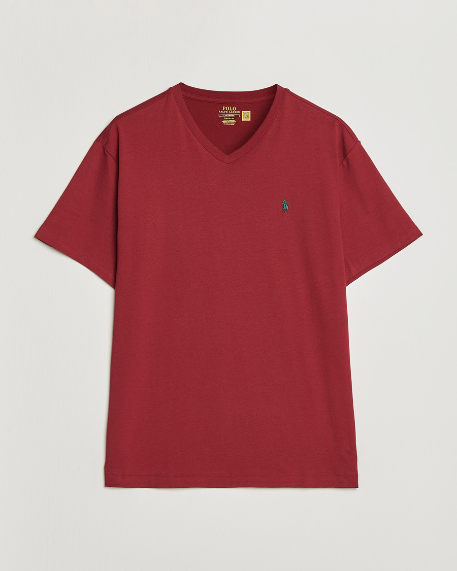 Mies | T-paidat | Polo Ralph Lauren | V-Neck T-Shirt Heritage Red