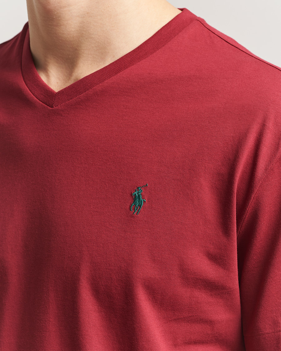 Mies | T-paidat | Polo Ralph Lauren | V-Neck T-Shirt Heritage Red