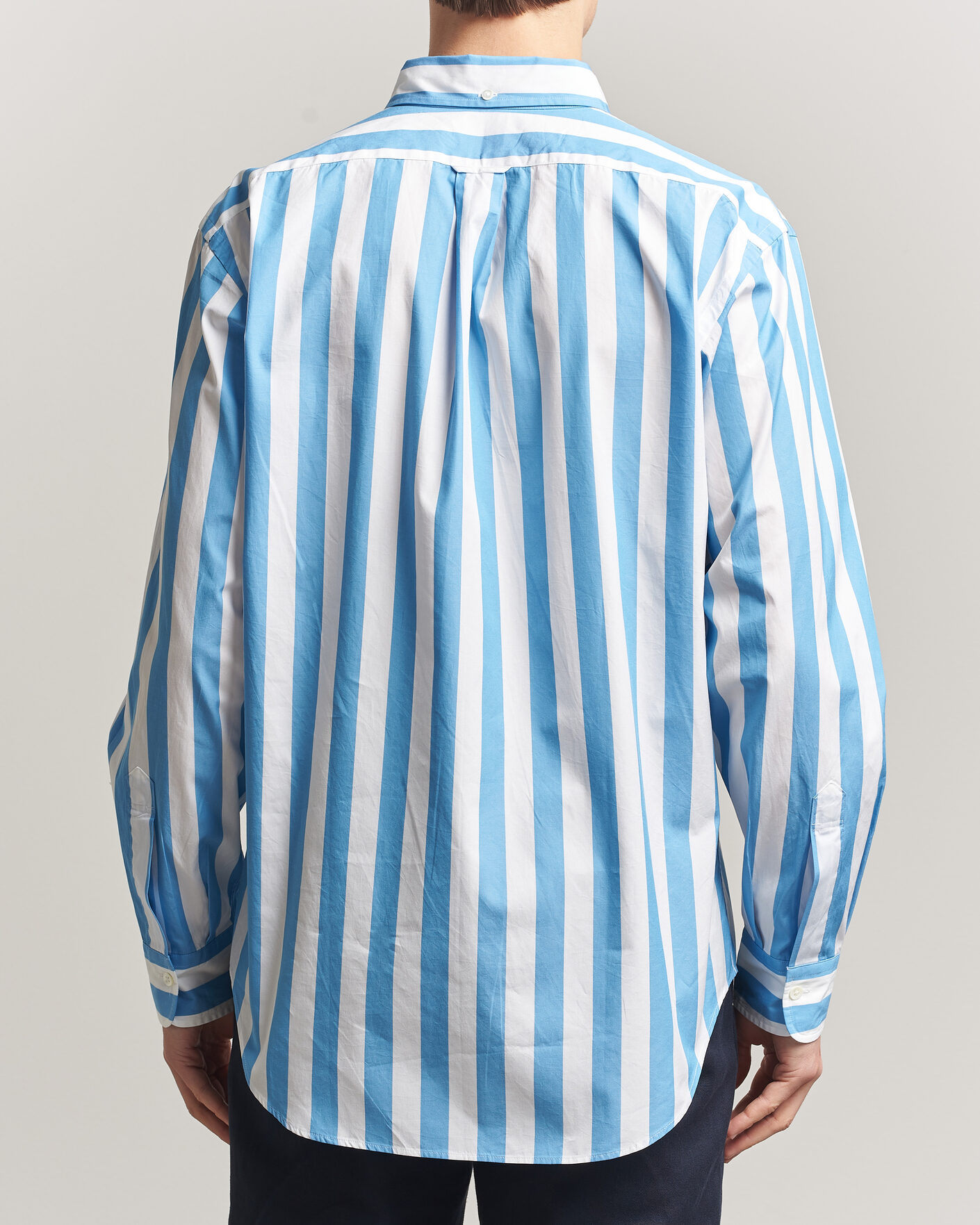 Mies | Kauluspaidat | Kamakura Shirts | Vintage Ivy Button Down Shirt Bold Blue Stripe