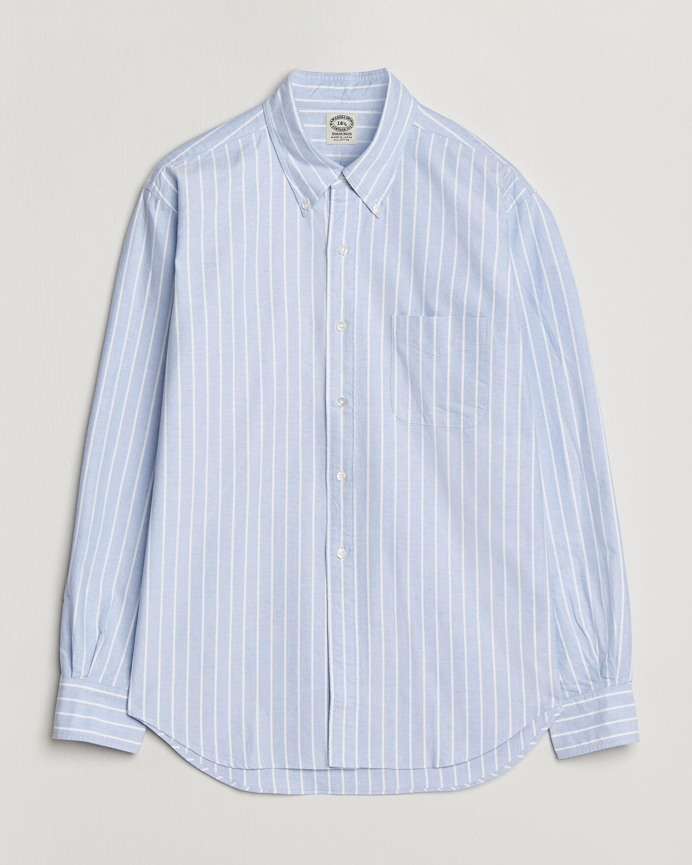 Mies | Kauluspaidat | Kamakura Shirts | Vintage Ivy Oxford BD Shirt Blue Blazer Stripe