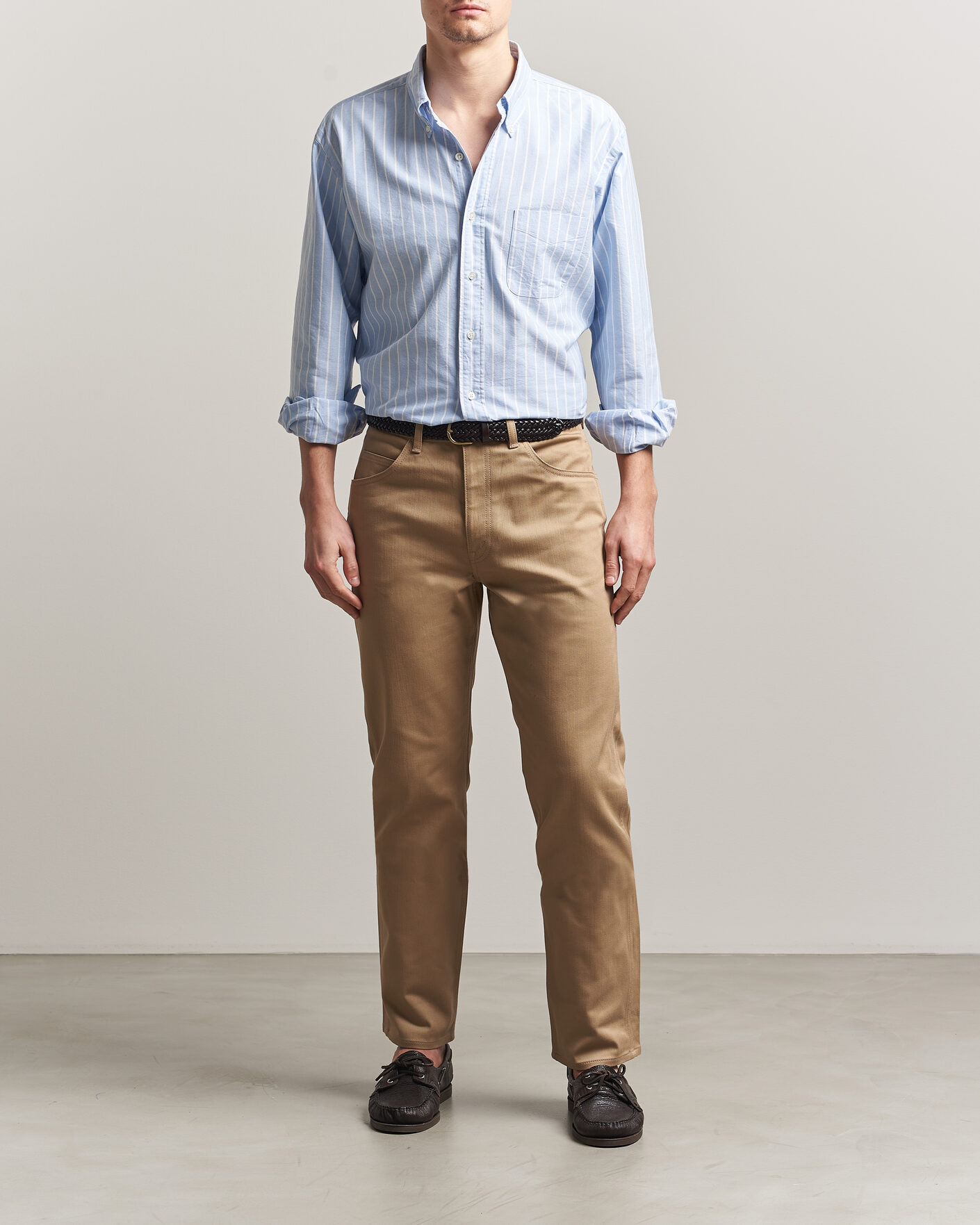 Mies | Kauluspaidat | Kamakura Shirts | Vintage Ivy Oxford BD Shirt Blue Blazer Stripe