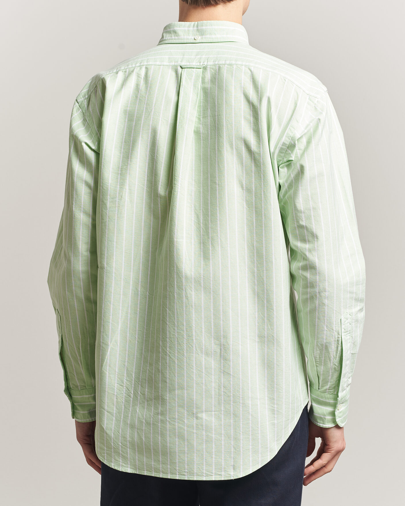 Mies | Kauluspaidat | Kamakura Shirts | Vintage Ivy Oxford BD Shirt Green Blazer Stripe